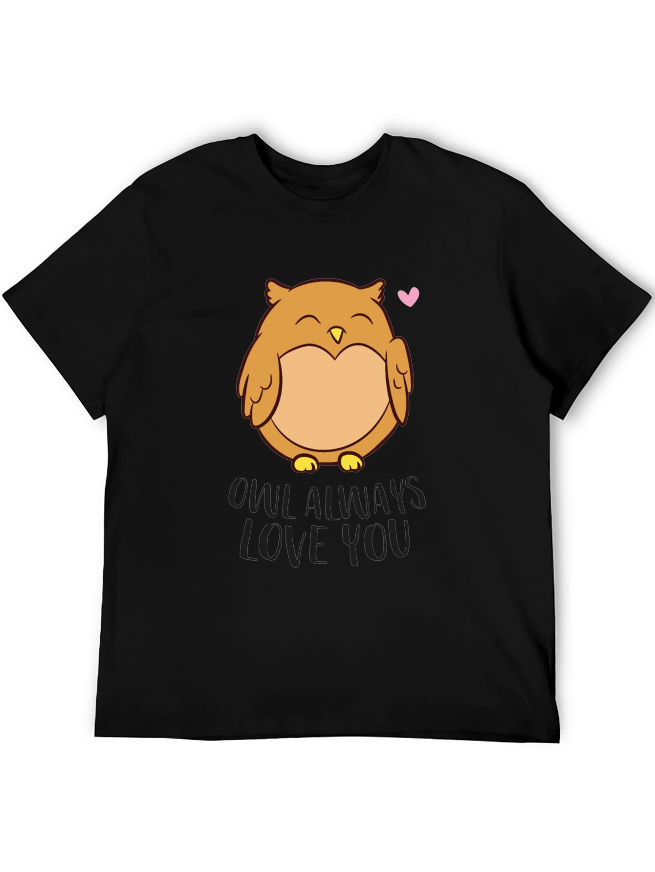 Black Owl Always Love You Black T-Shirt view 5