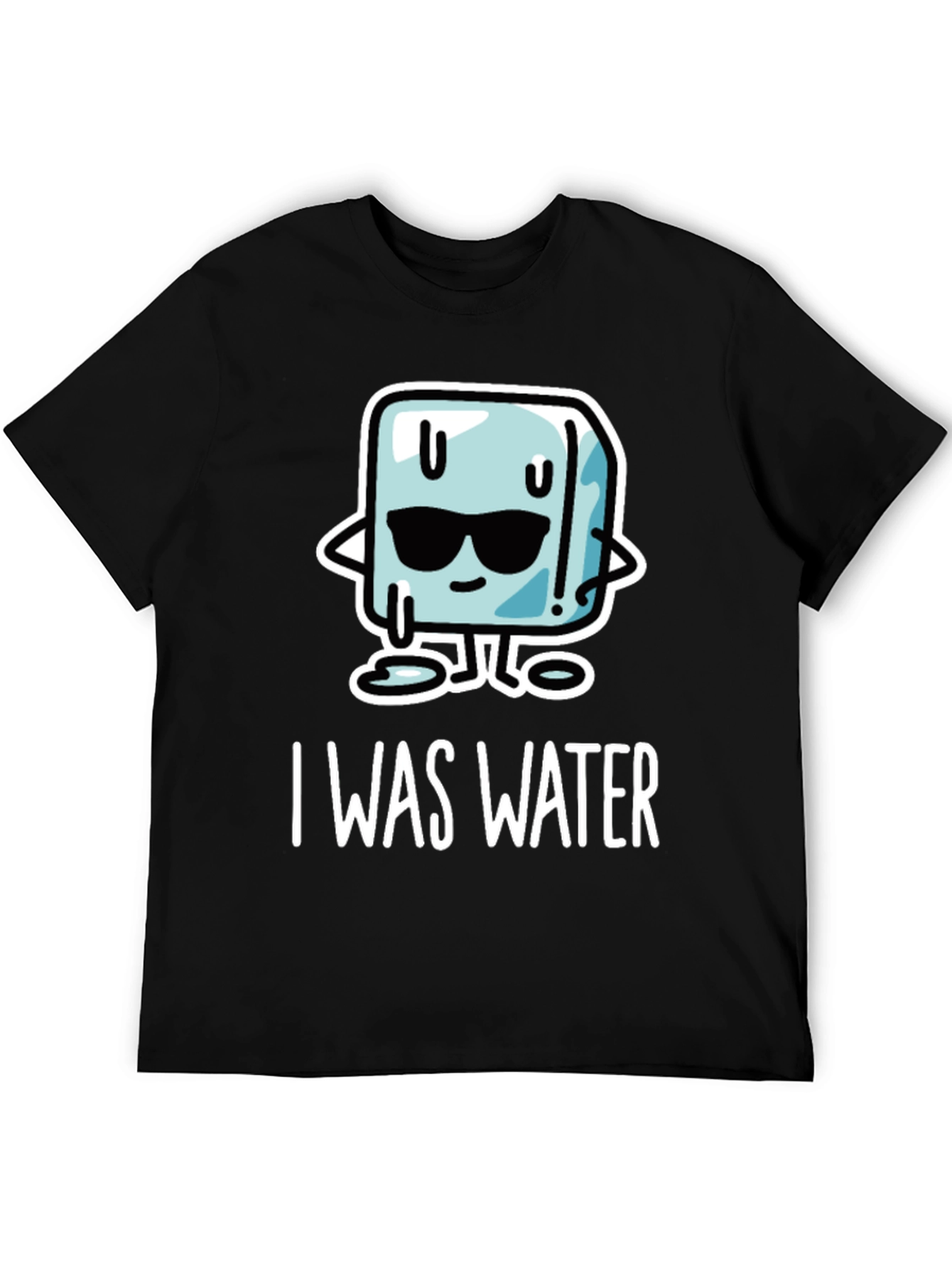 Black Cool Ice Cube T-Shirt - I Was Water Graphic Tee view 5