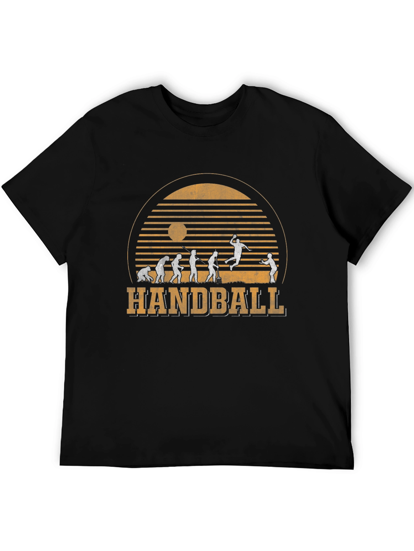 Black Handball Evolution Graphic Tee - Black Crew Neck T-Shirt view 5