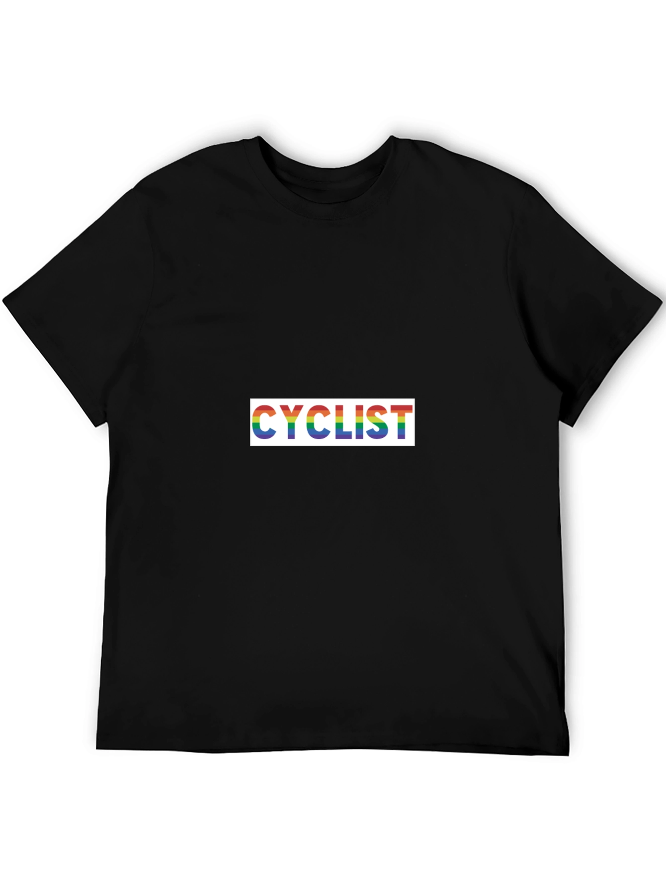 Black Rainbow Cyclist T-Shirt - Black view 5