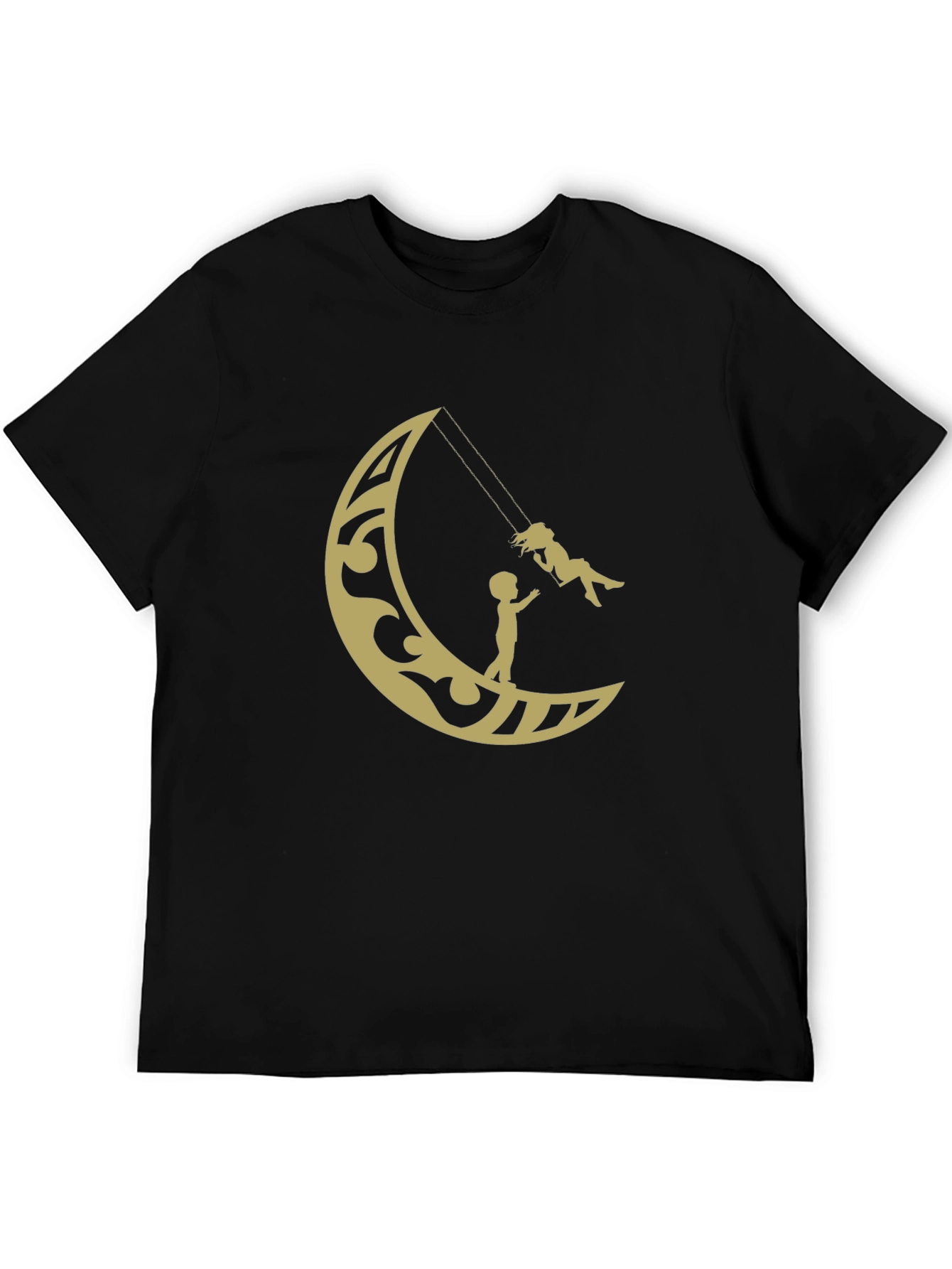 Black Moon Swing Graphic Tee - Stylish Cotton T-Shirt view 5
