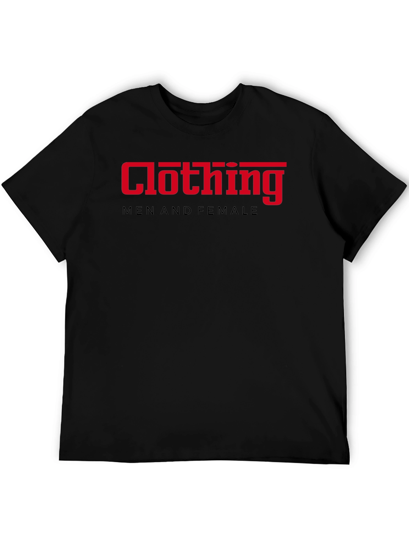 Black Clothing Men and Female Graphic T-Shirt view 5