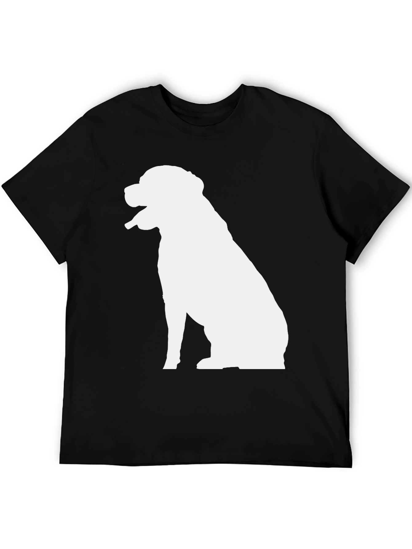 Black Dog Silhouette Graphic T-Shirt - Black view 5