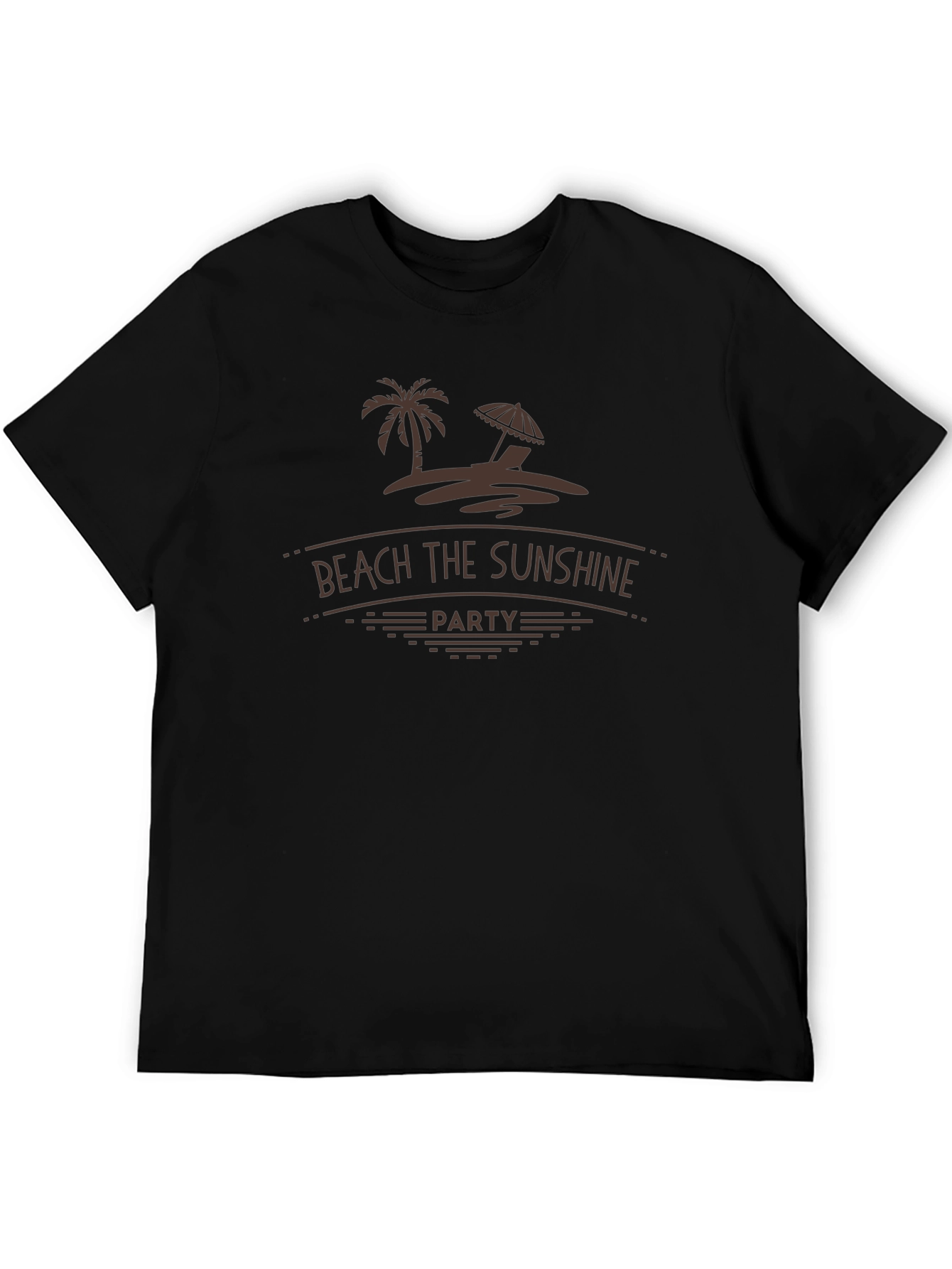 Black Beach Sunshine Party T-Shirt view 5