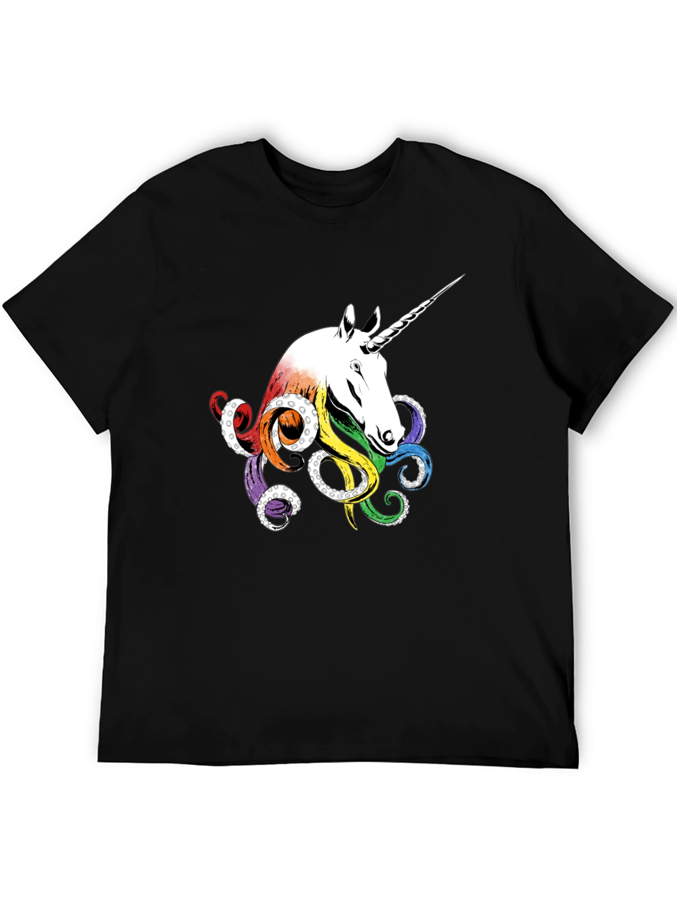 Black Unicorn Octopus T-Shirt - Unique Graphic Tee view 5