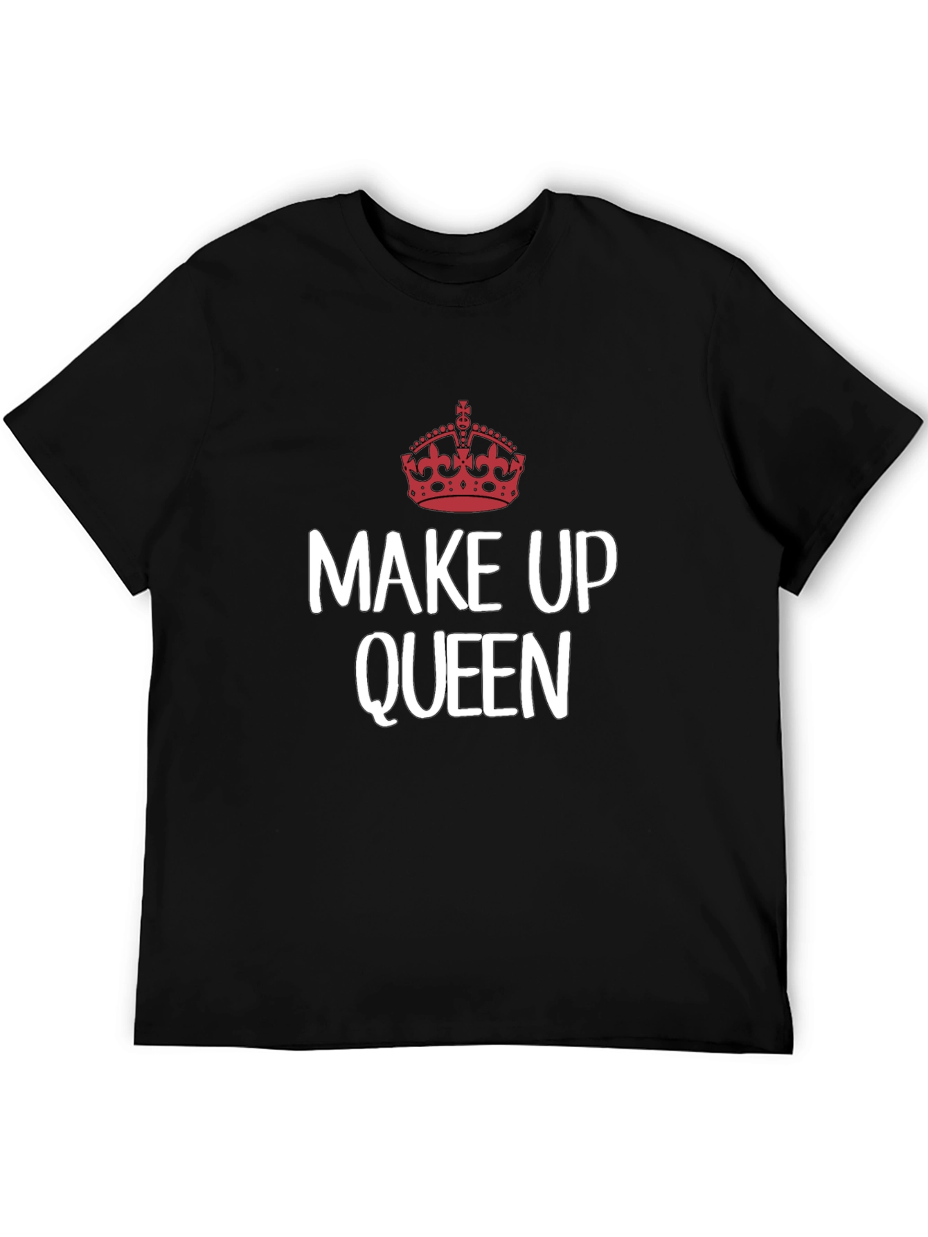 Black Make Up Queen T-Shirt - Crown Graphic Tee view 5