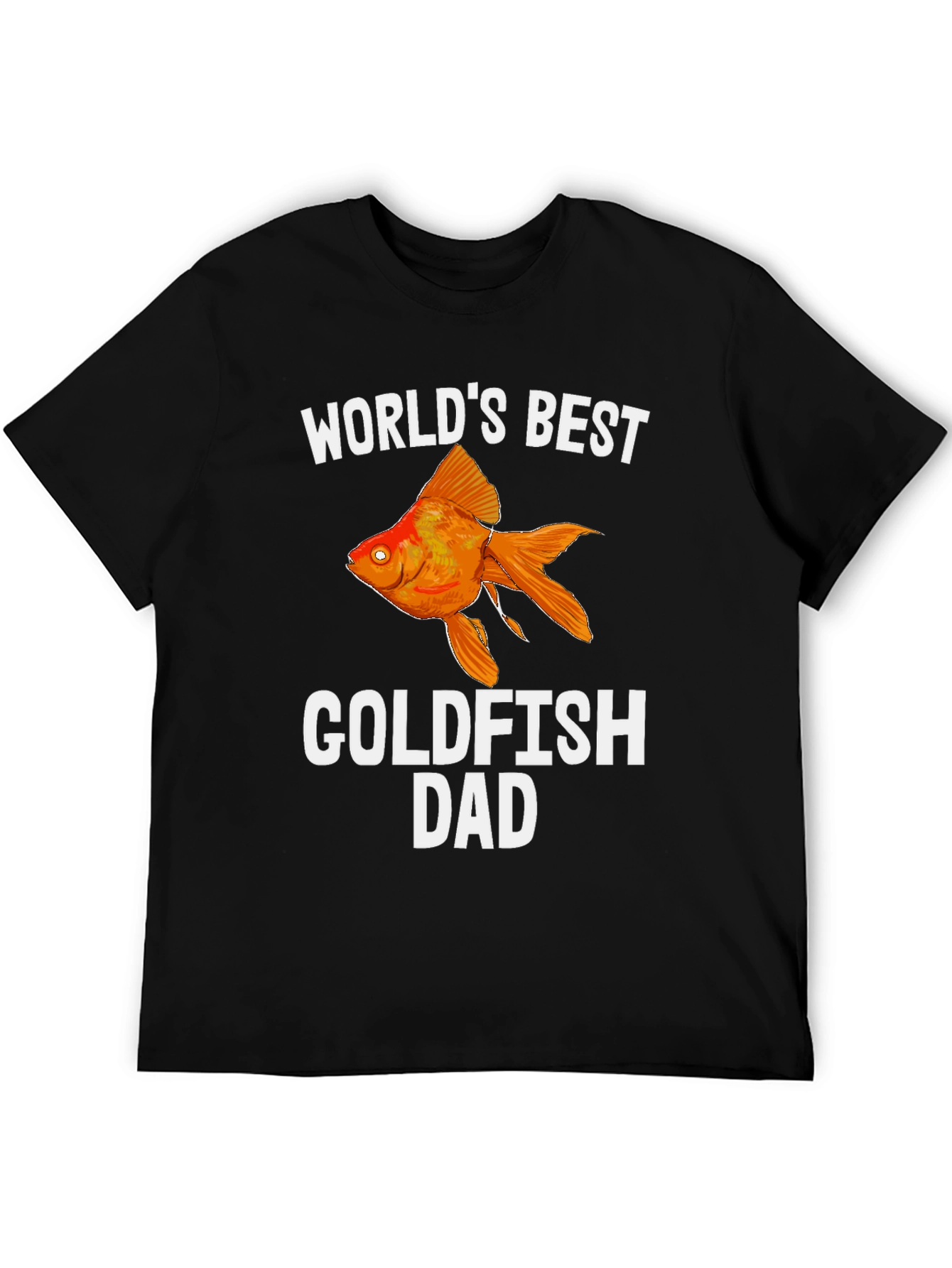 Black World's Best Goldfish Dad T-Shirt view 5
