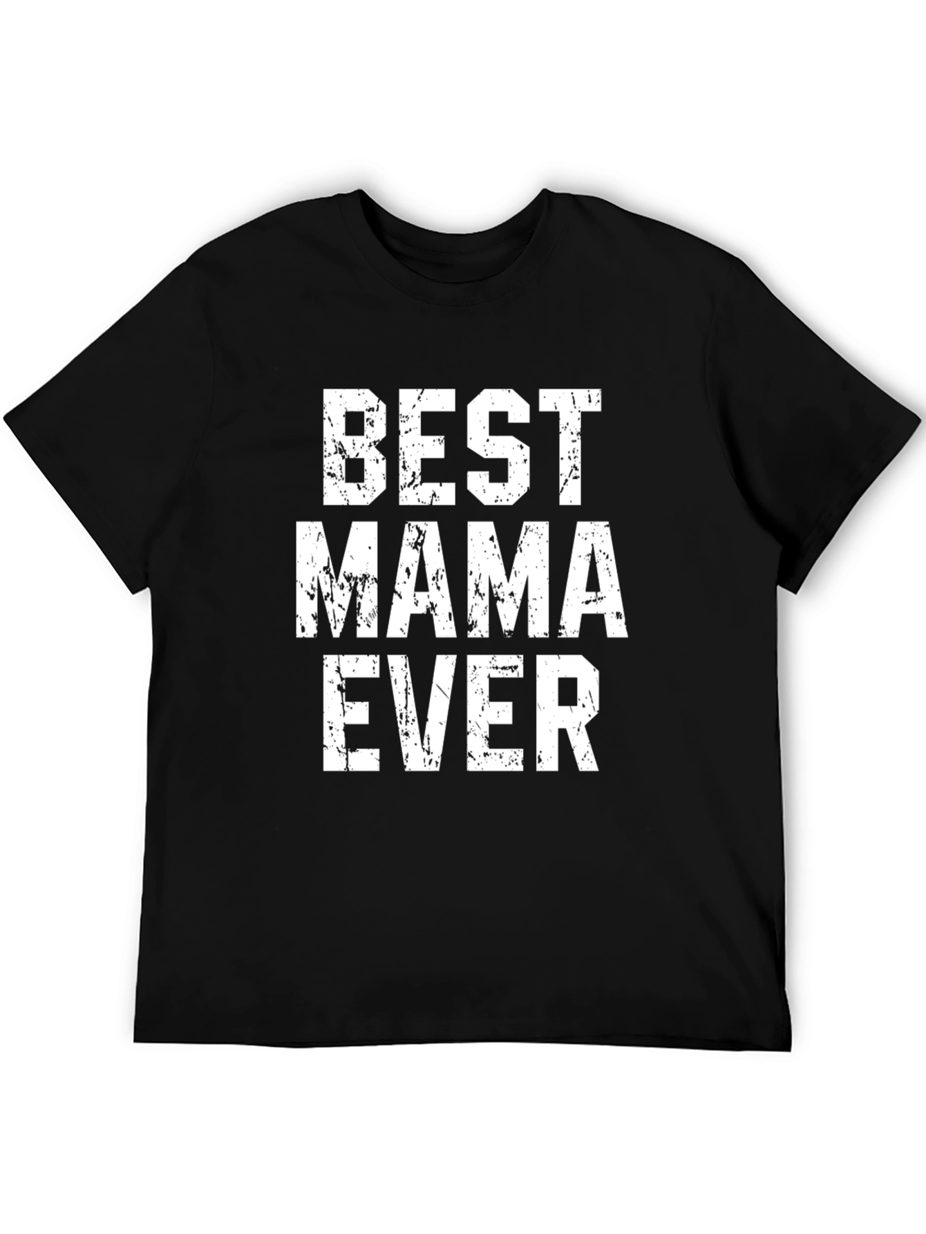 Black Best Mama Ever - Black T-Shirt view 5