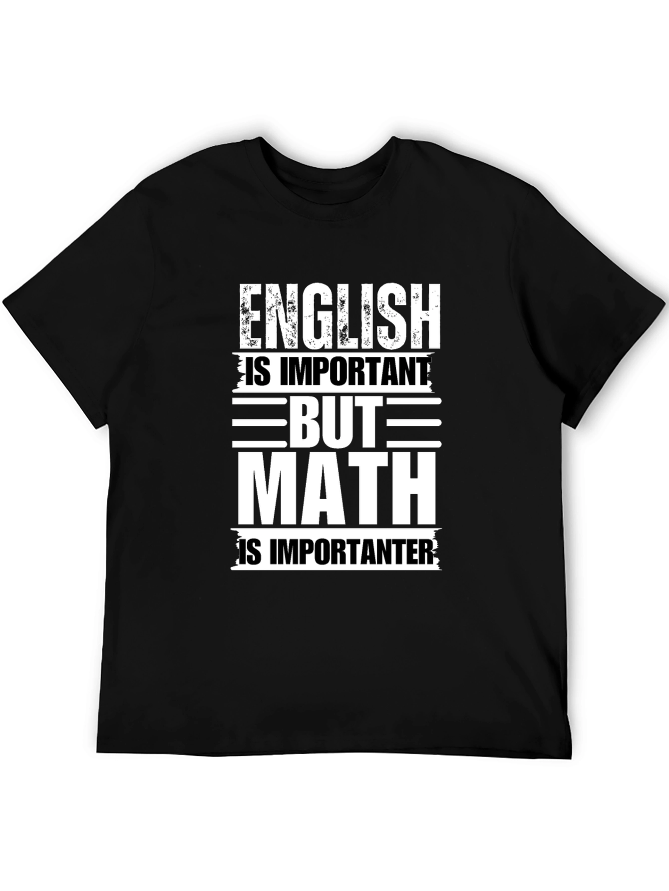 Black English vs Math Graphic Tee - Black view 5