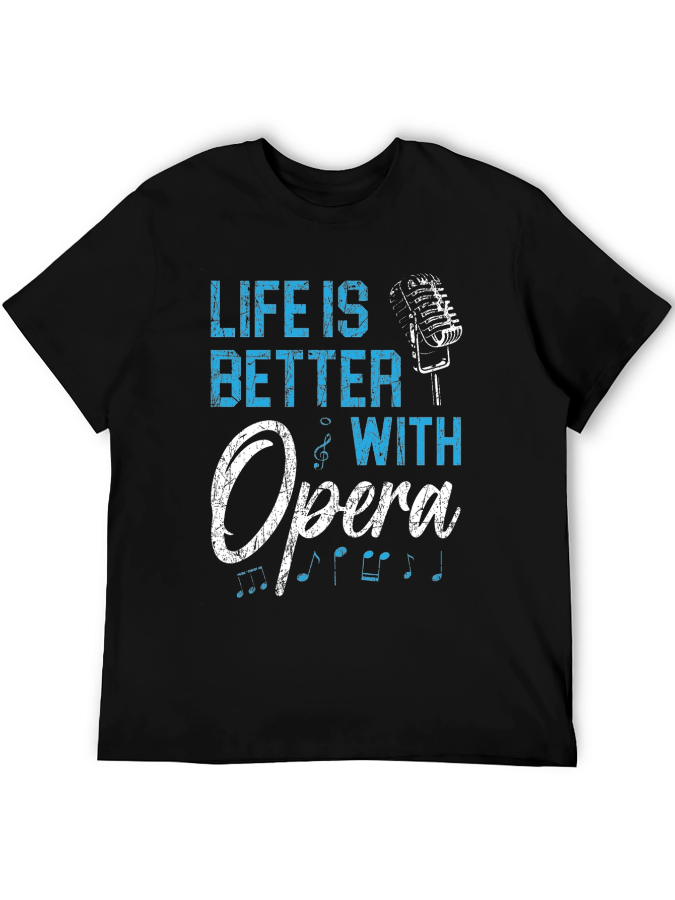 Black Life Is Better With Opera Black T-Shirt view 5