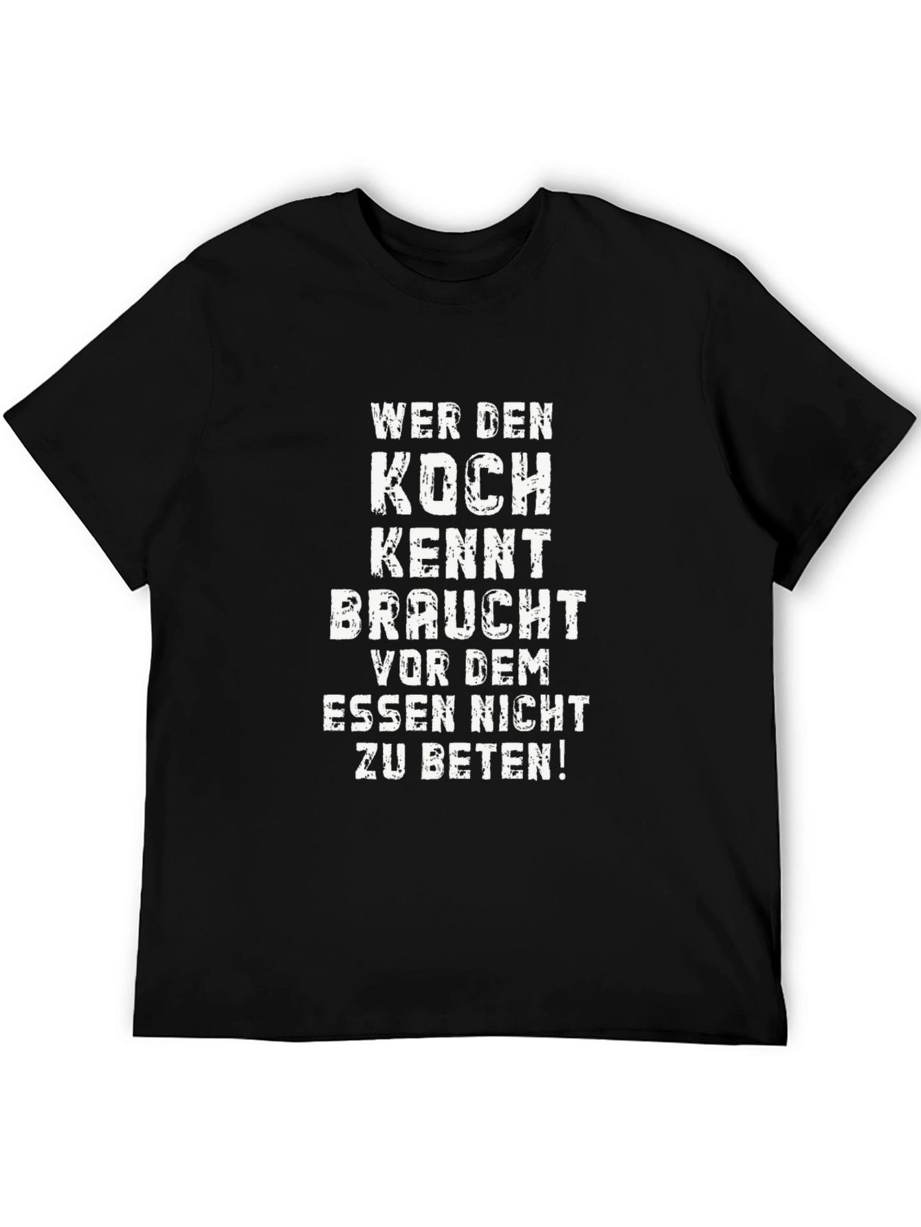 Black Wer Den Koch Kennt T-Shirt - Funny German Chef Tee view 5