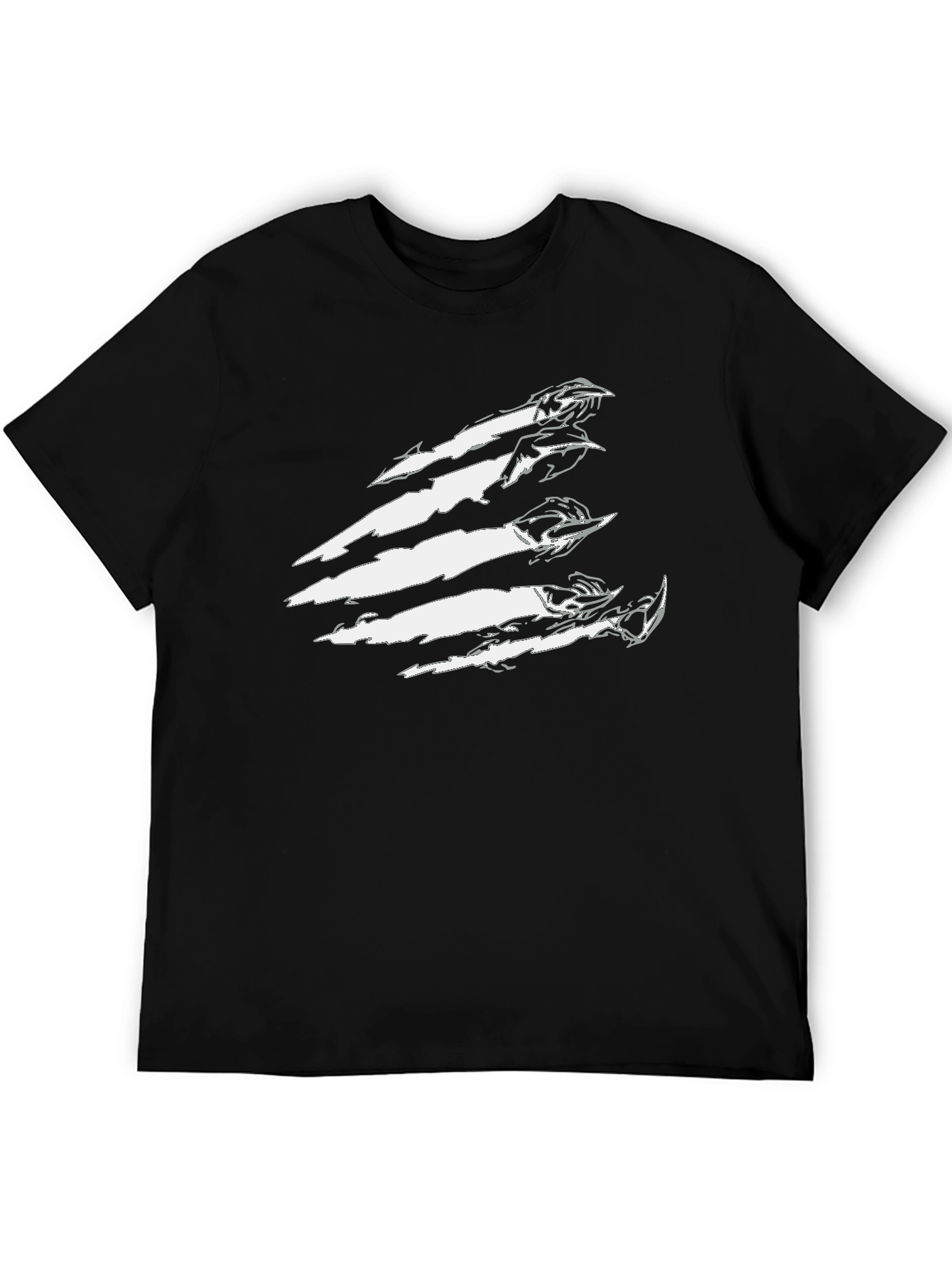 Black Claw Mark Graphic T-Shirt - Edgy Streetwear view 5