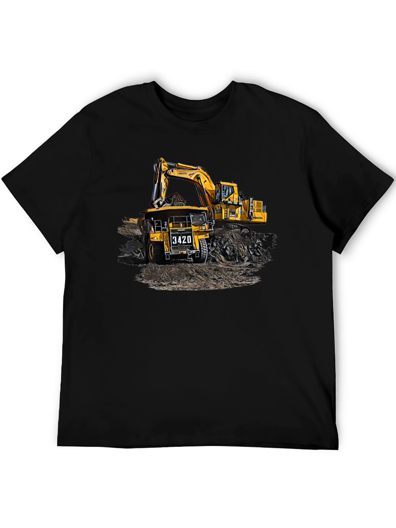 Construction Truck Graphic Tee - Black - 5