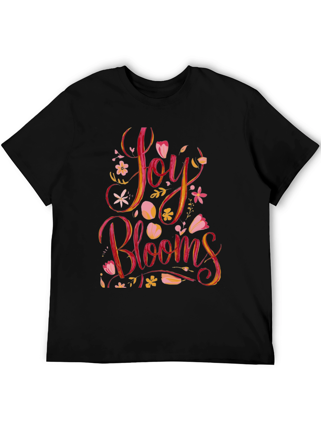 Black Joy Blooms Graphic Tee - Black view 5