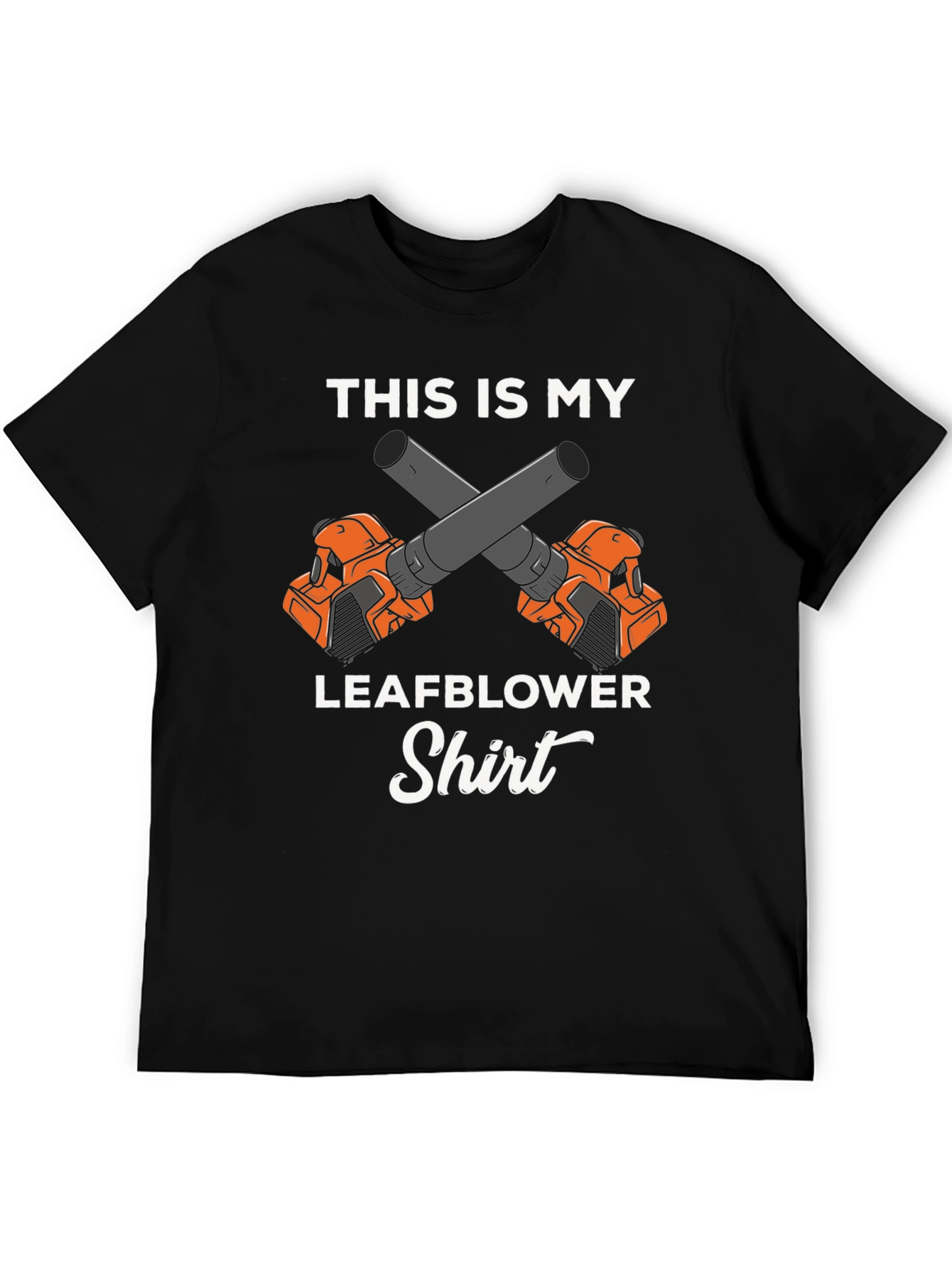 Black Leaf Blower Shirt - Funny Landscaping Tee view 5