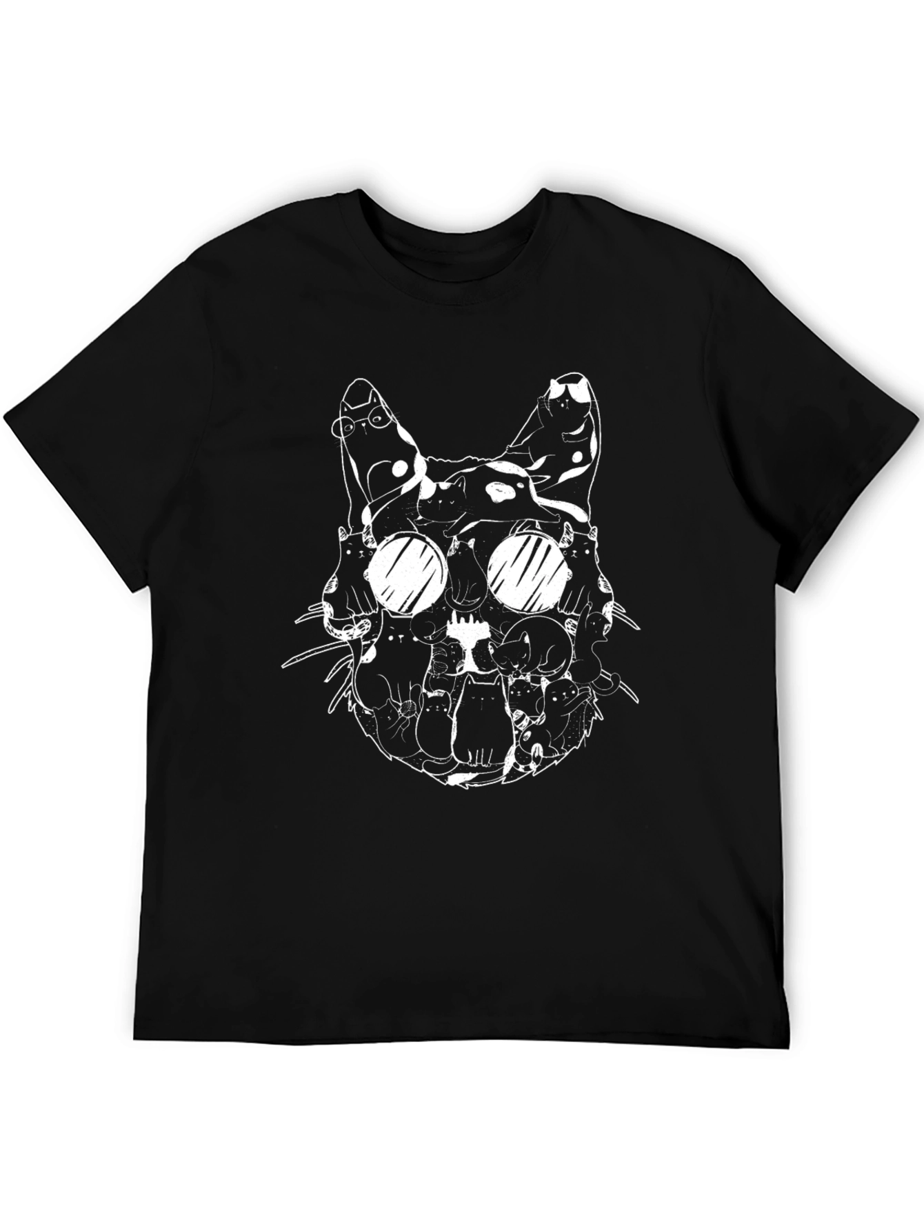 Black Cool Cats T-Shirt - Graphic Tee view 5