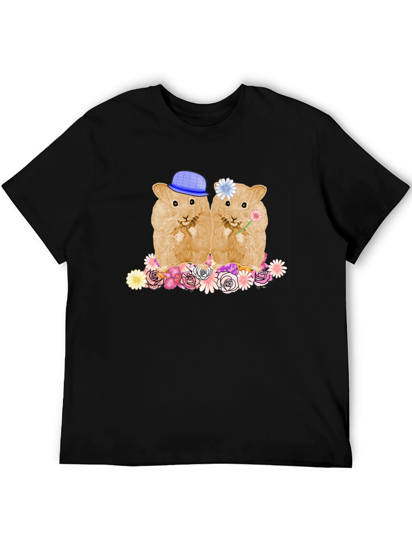 Black Hamster Couple T-Shirt Cute Animal Tee view 5