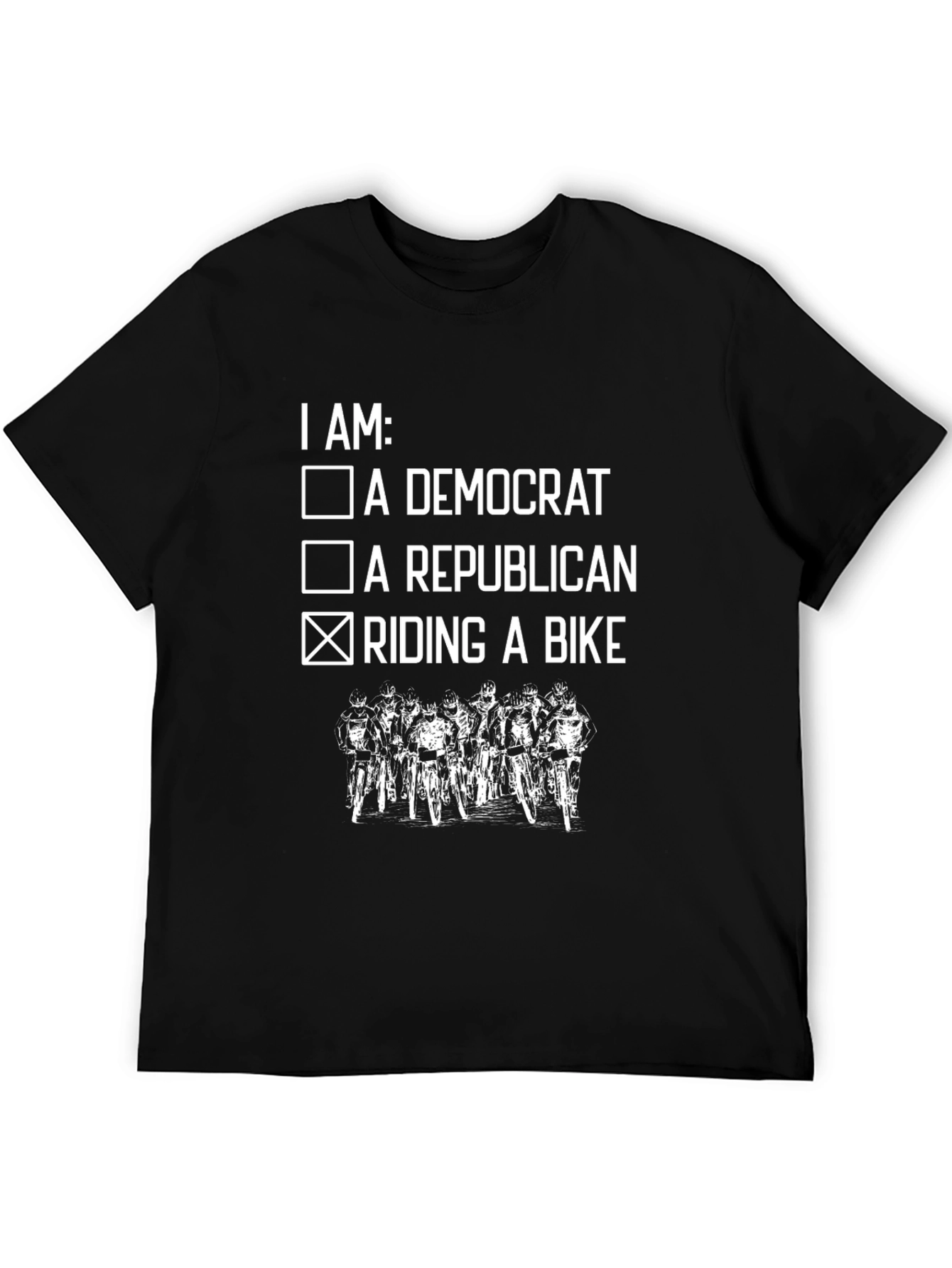 Black I AM: Riding a Bike - Novelty Graphic T-Shirt view 5