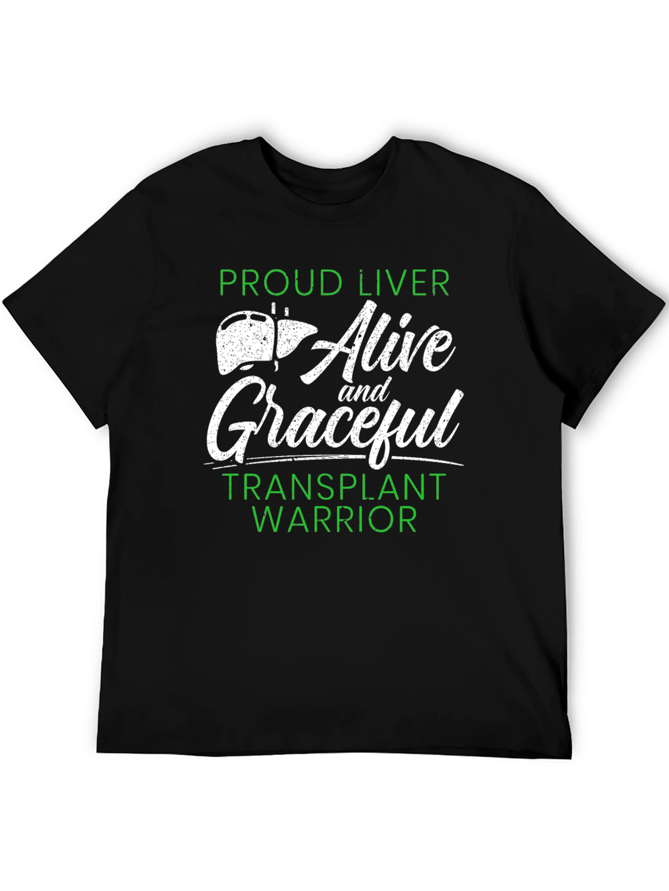 Black Proud Liver Transplant Warrior Graphic Tee view 5