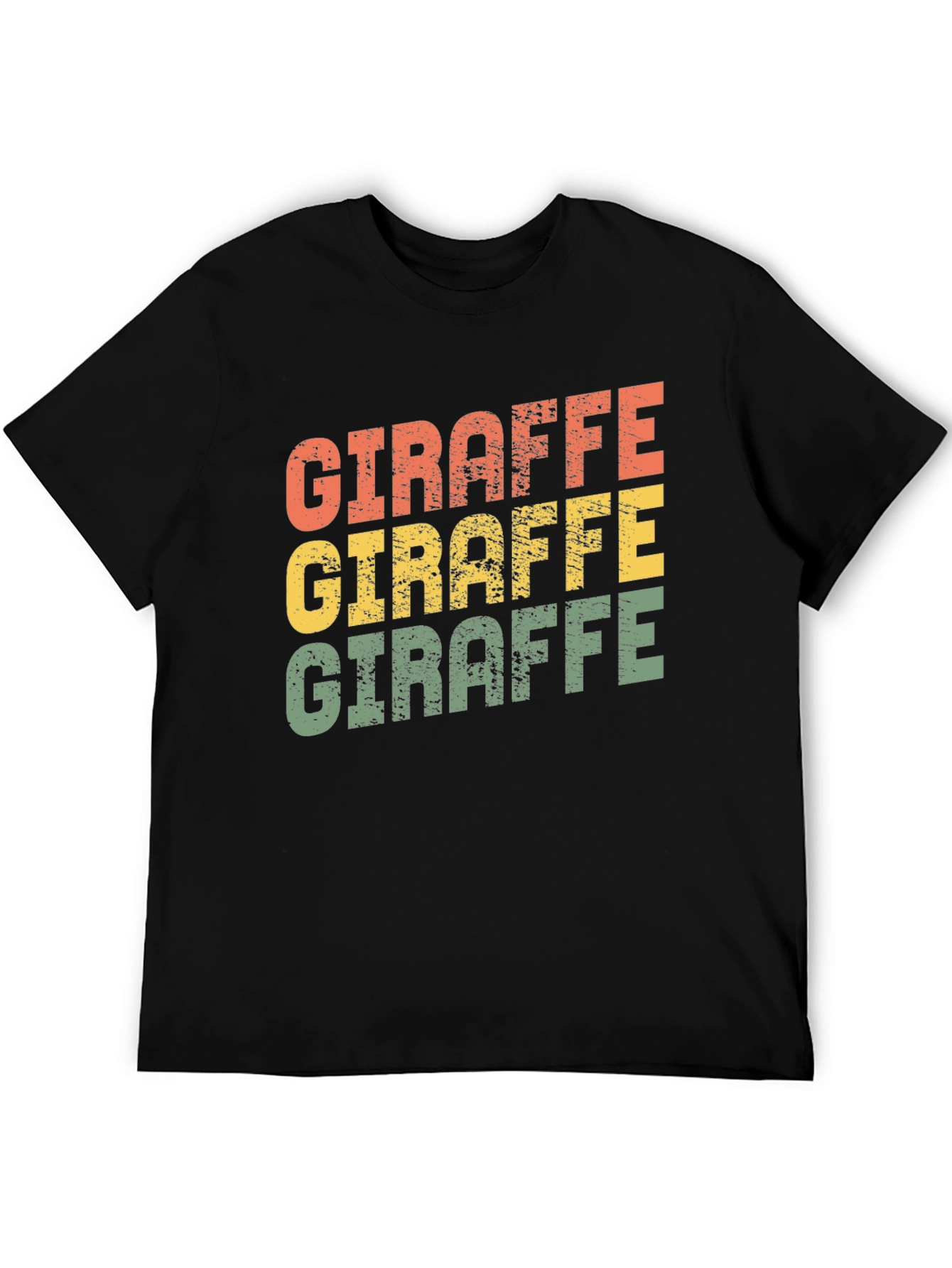 Black Retro Giraffe T-Shirt - Vintage Style Graphic Tee view 5