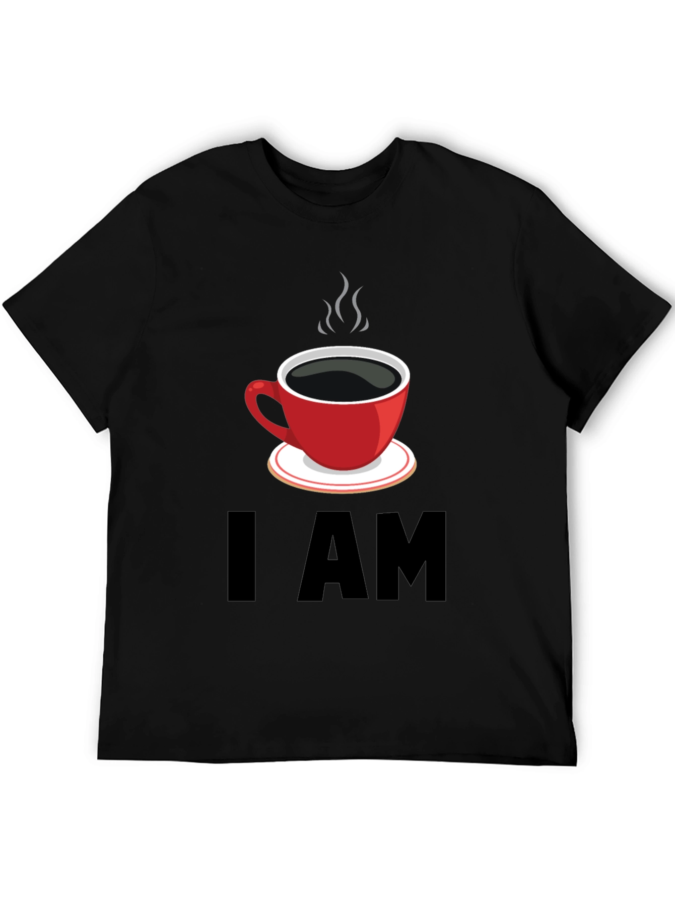 Black I AM Coffee T-Shirt - Black Graphic Tee view 5