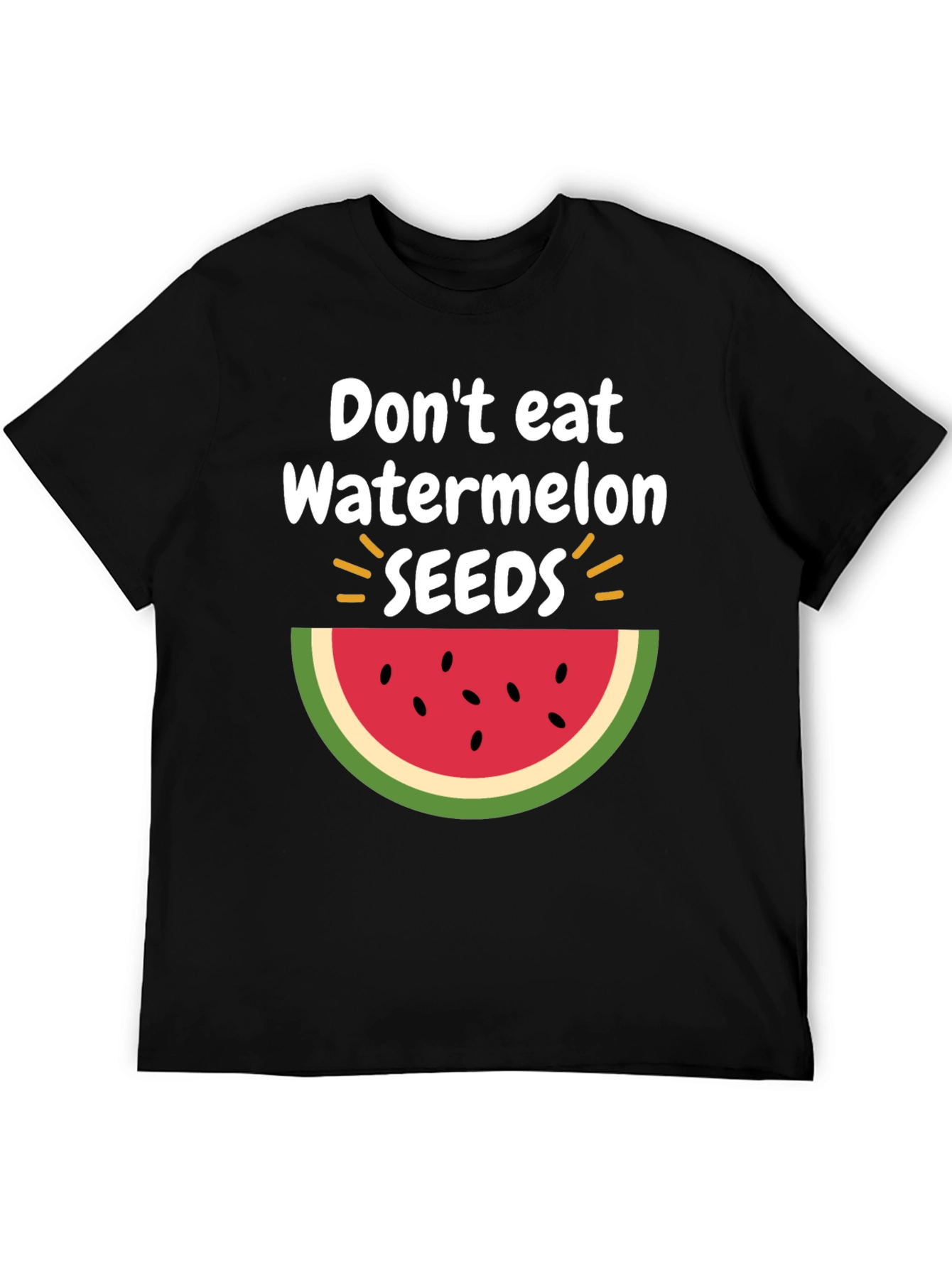 Black Don't Eat Watermelon Seeds T-Shirt, Fun Summer Tee view 5