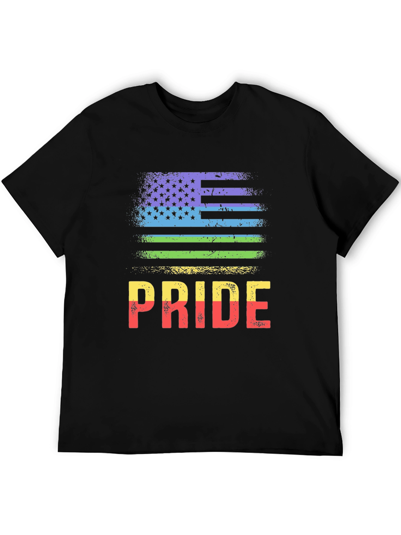 Black Pride Flag T-Shirt - LGBTQ+ Rainbow Tee view 5