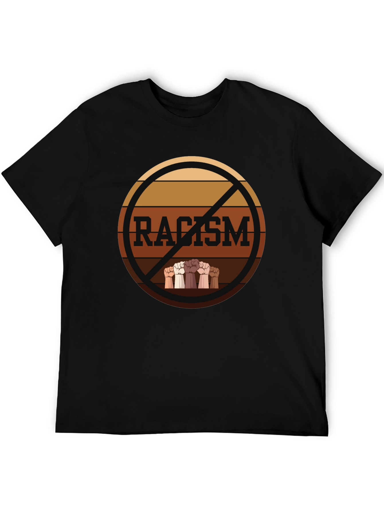 Anti Racism Fist Bump Graphic T-Shirt - 5