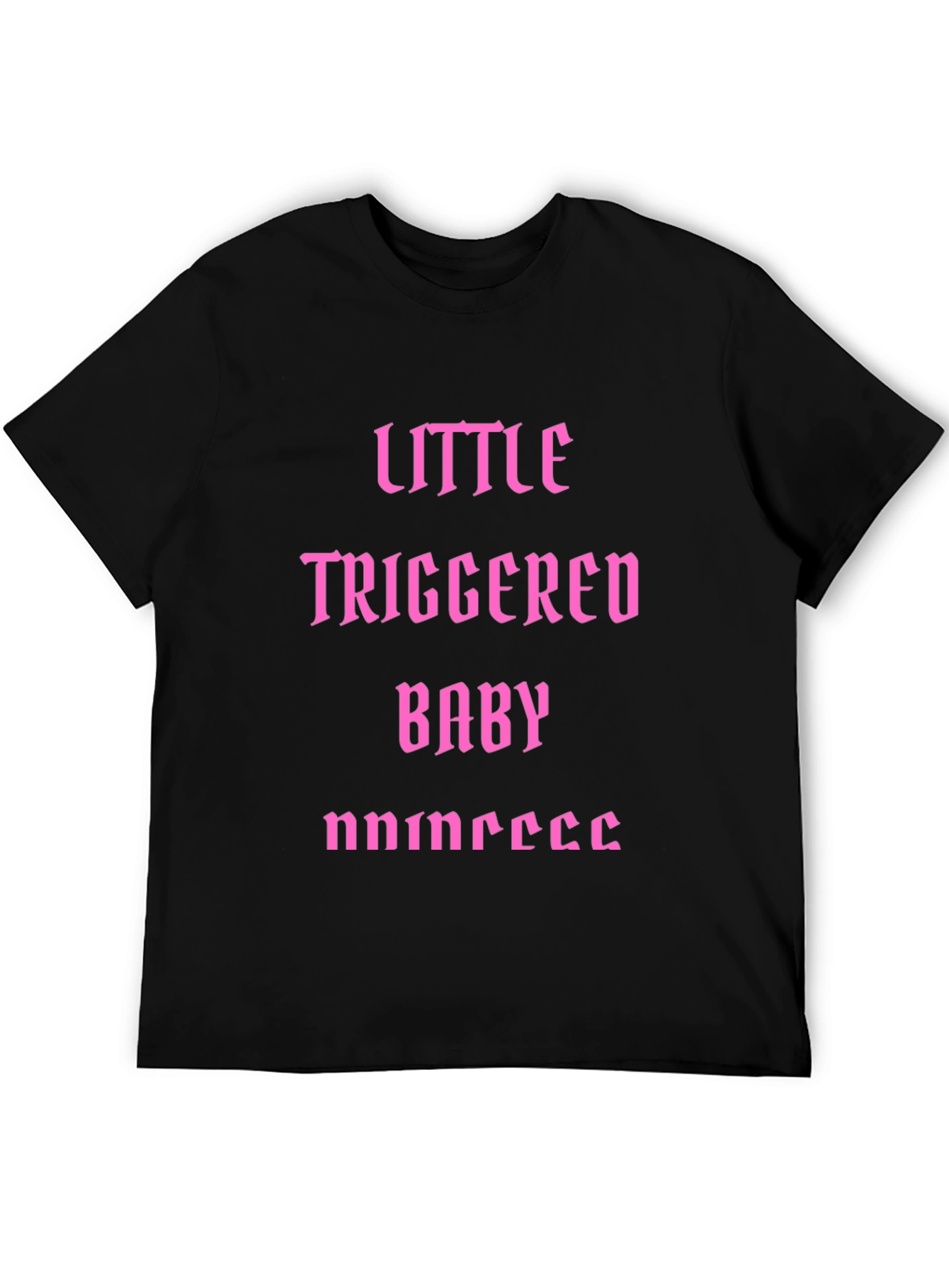 Black Little Triggered Baby Princess Graphic Tee view 5