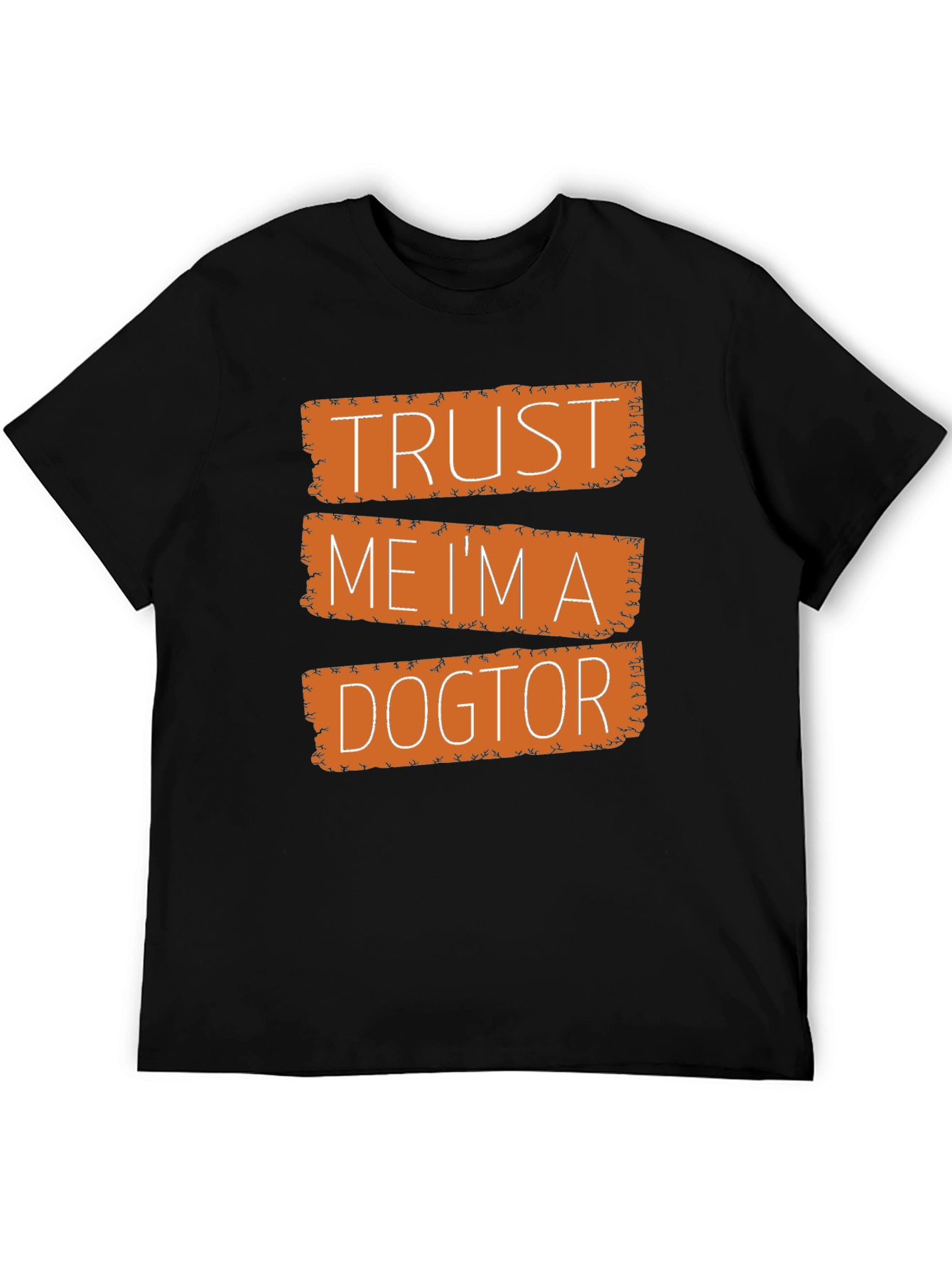Black Trust Me I'm a Dogtor Black Graphic T-Shirt view 5