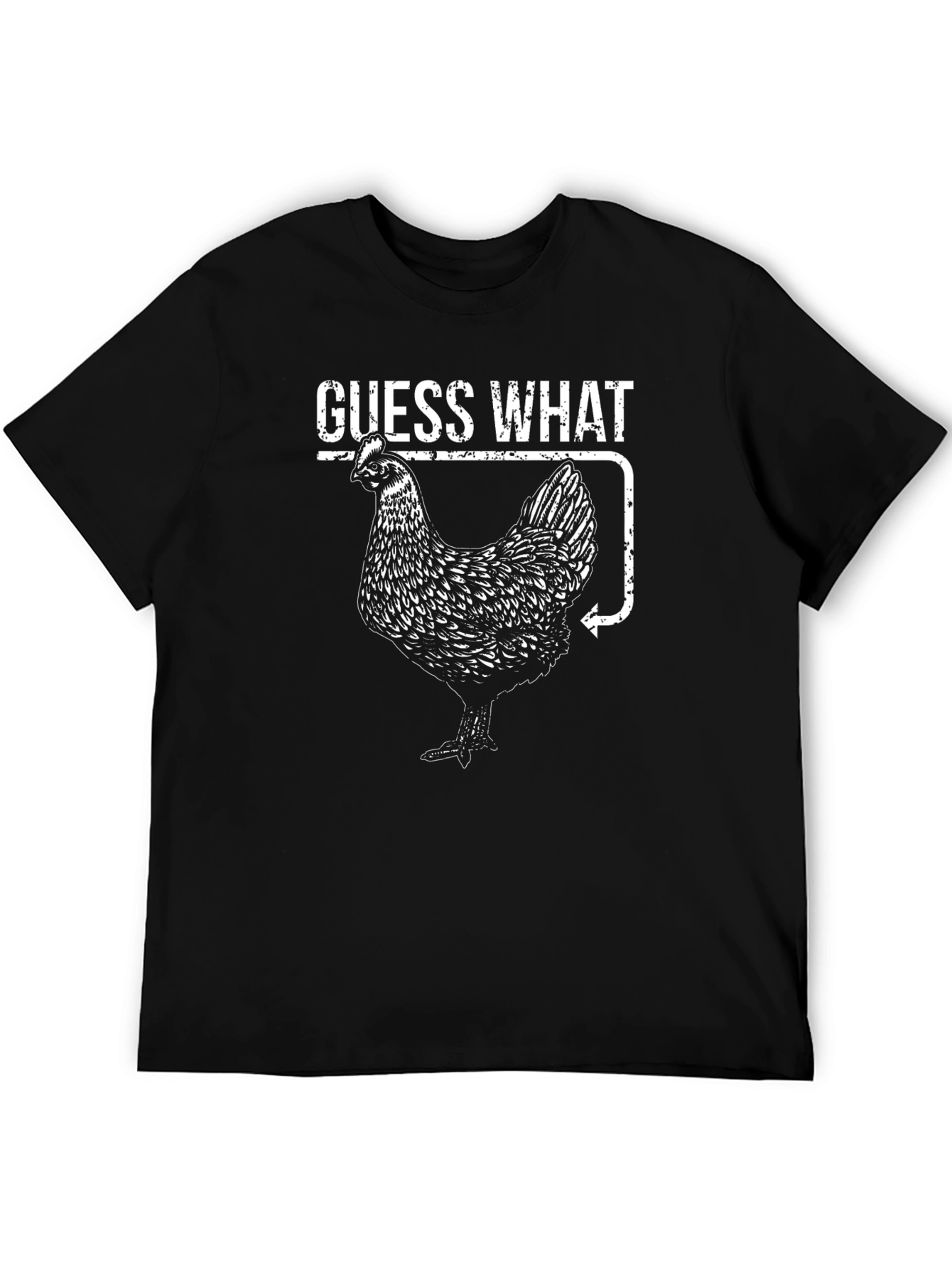 Black Guess What? Chicken T-Shirt - Funny Graphic Tee view 5