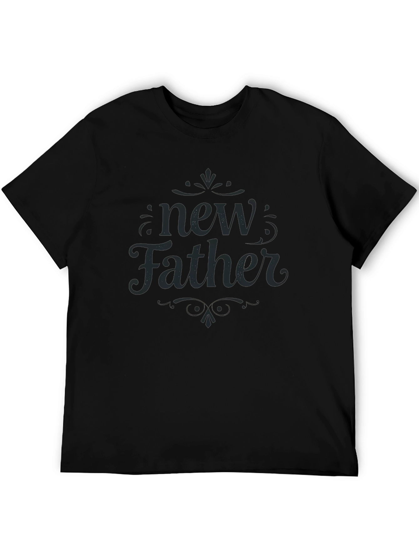Black New Father Graphic T-Shirt - Soft Cotton Blend view 5
