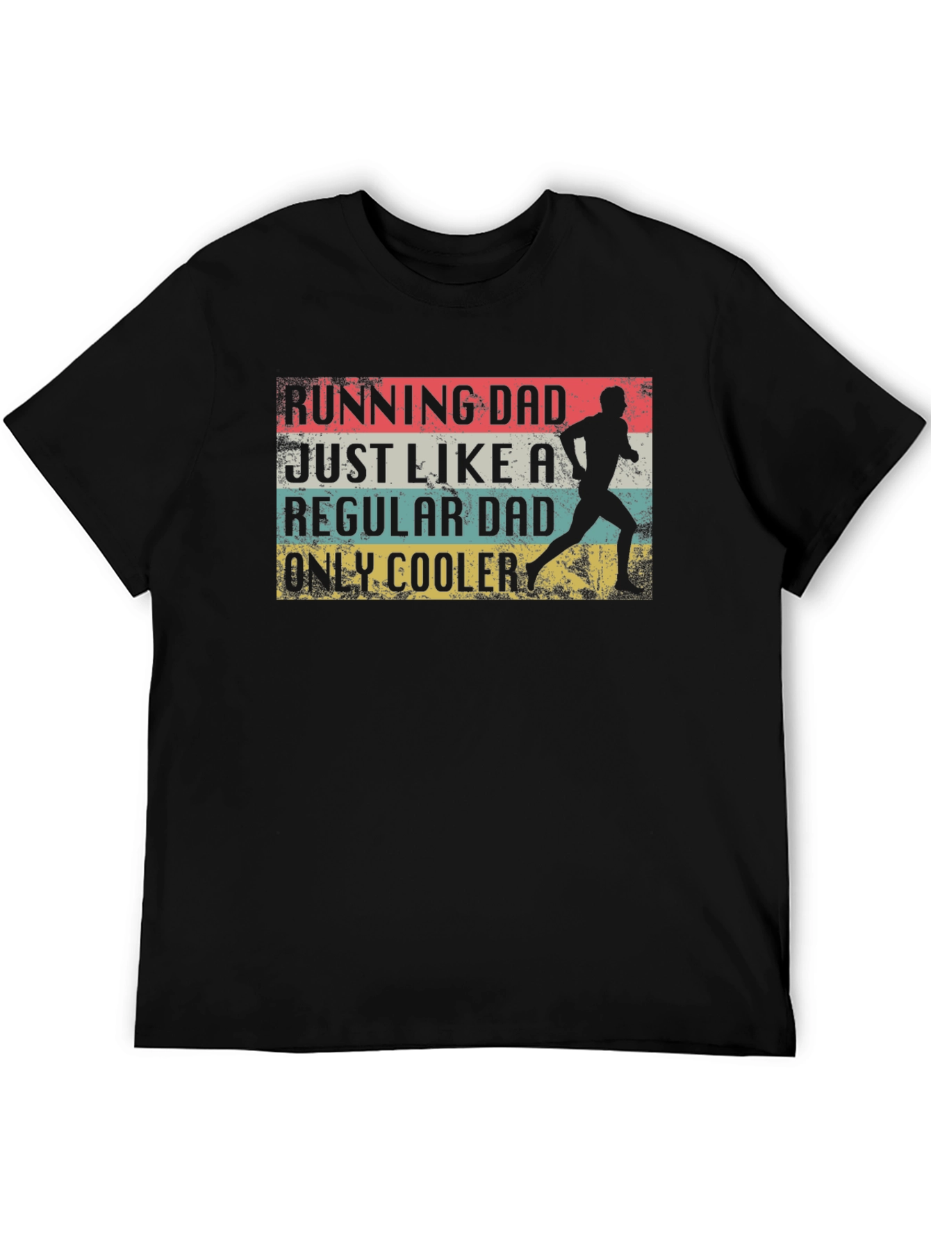 Black Running Dad T-Shirt - Regular Dad, Only Cooler view 5