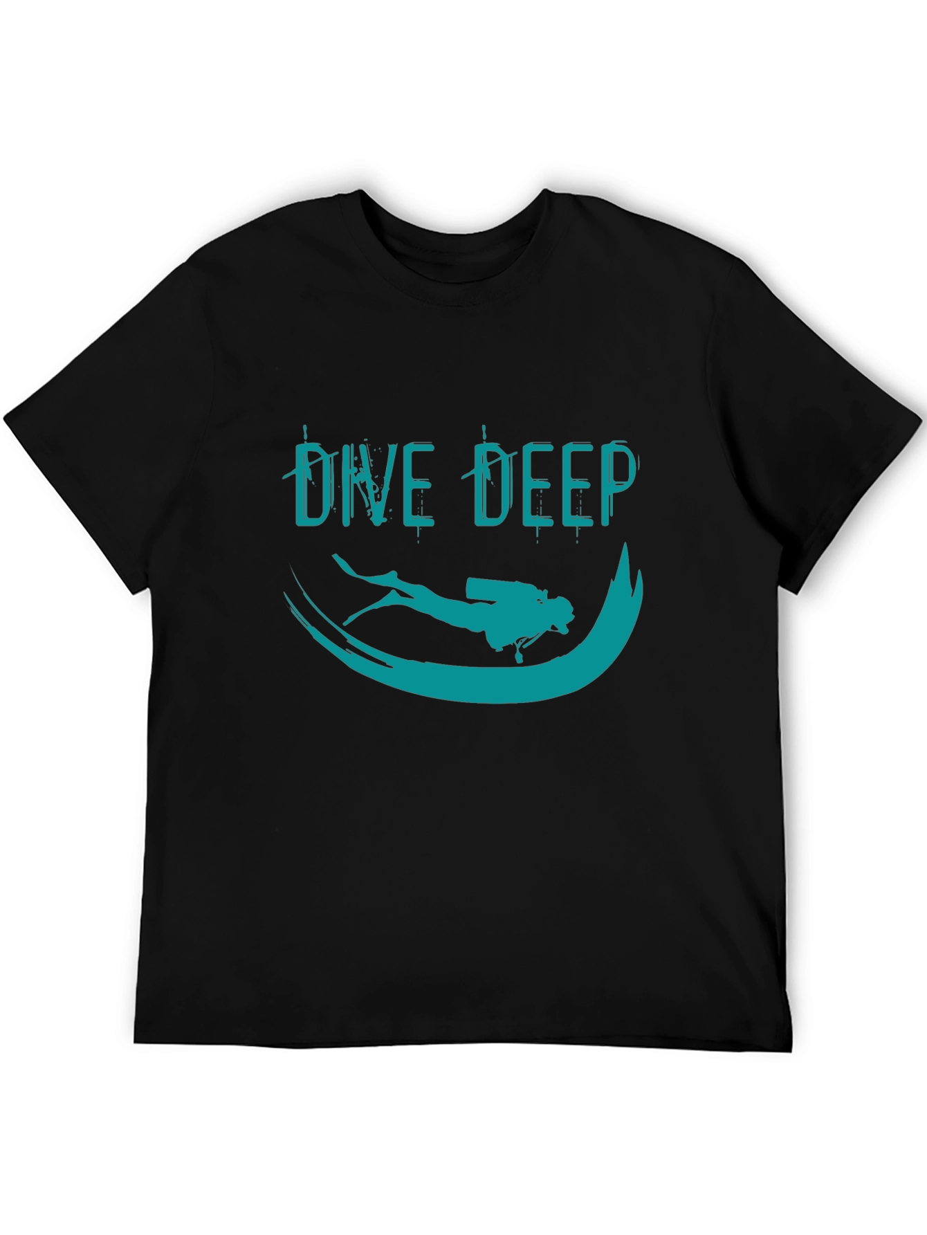 Black Dive Deep Graphic T-Shirt - Black view 5