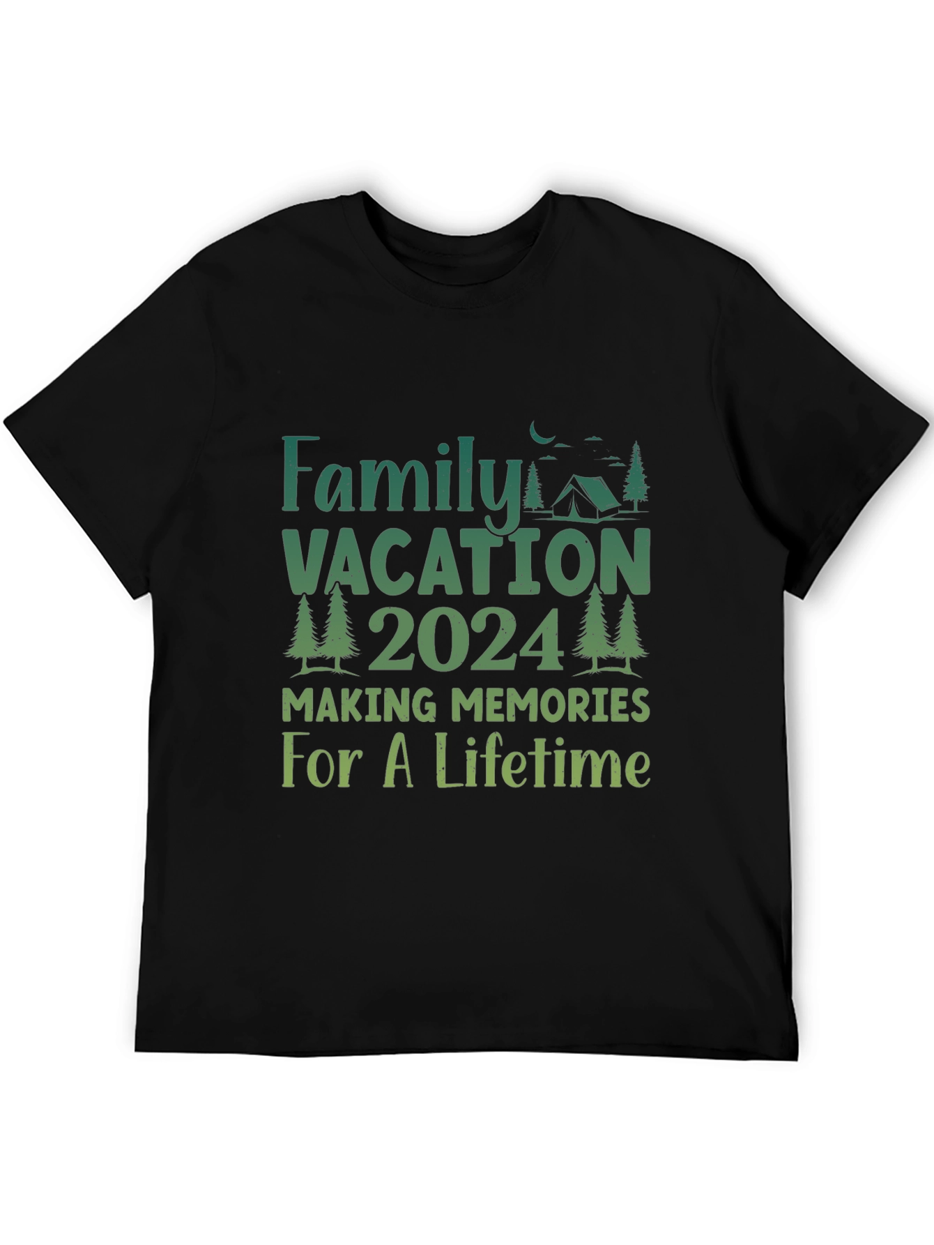 Black Family Vacation 2024 Camping Memories T-Shirt view 5