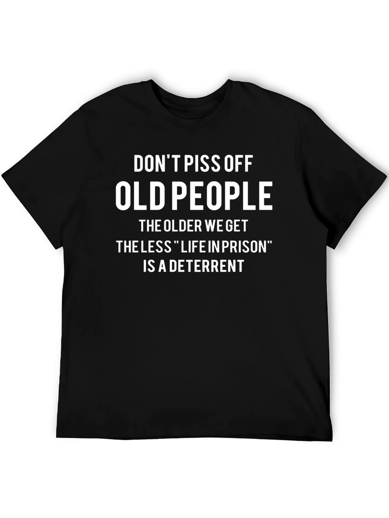Black Don't Piss Off Old People T-Shirt view 5