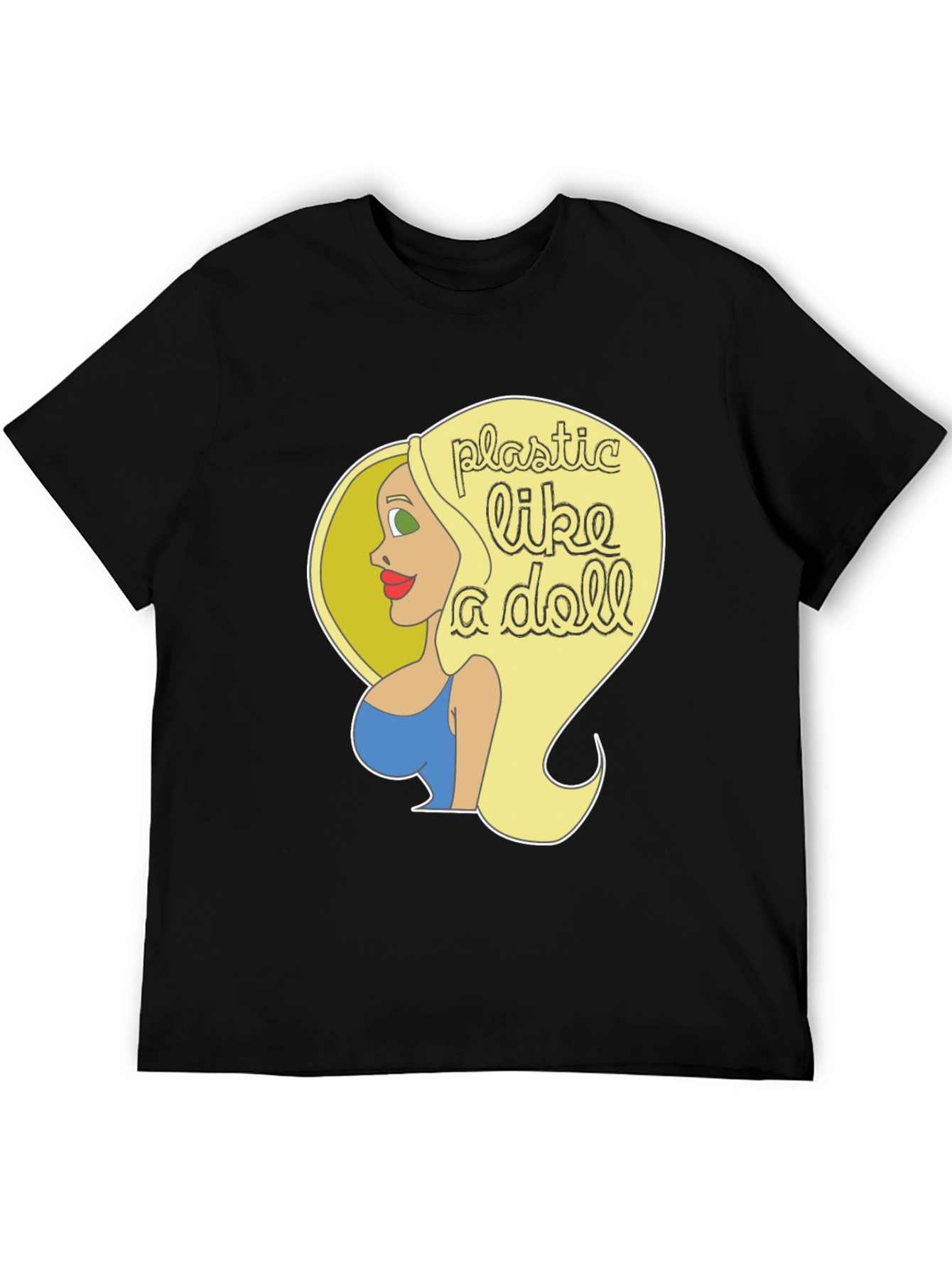 Black Plastic Doll Tee - Stylish Graphic T-Shirt view 5