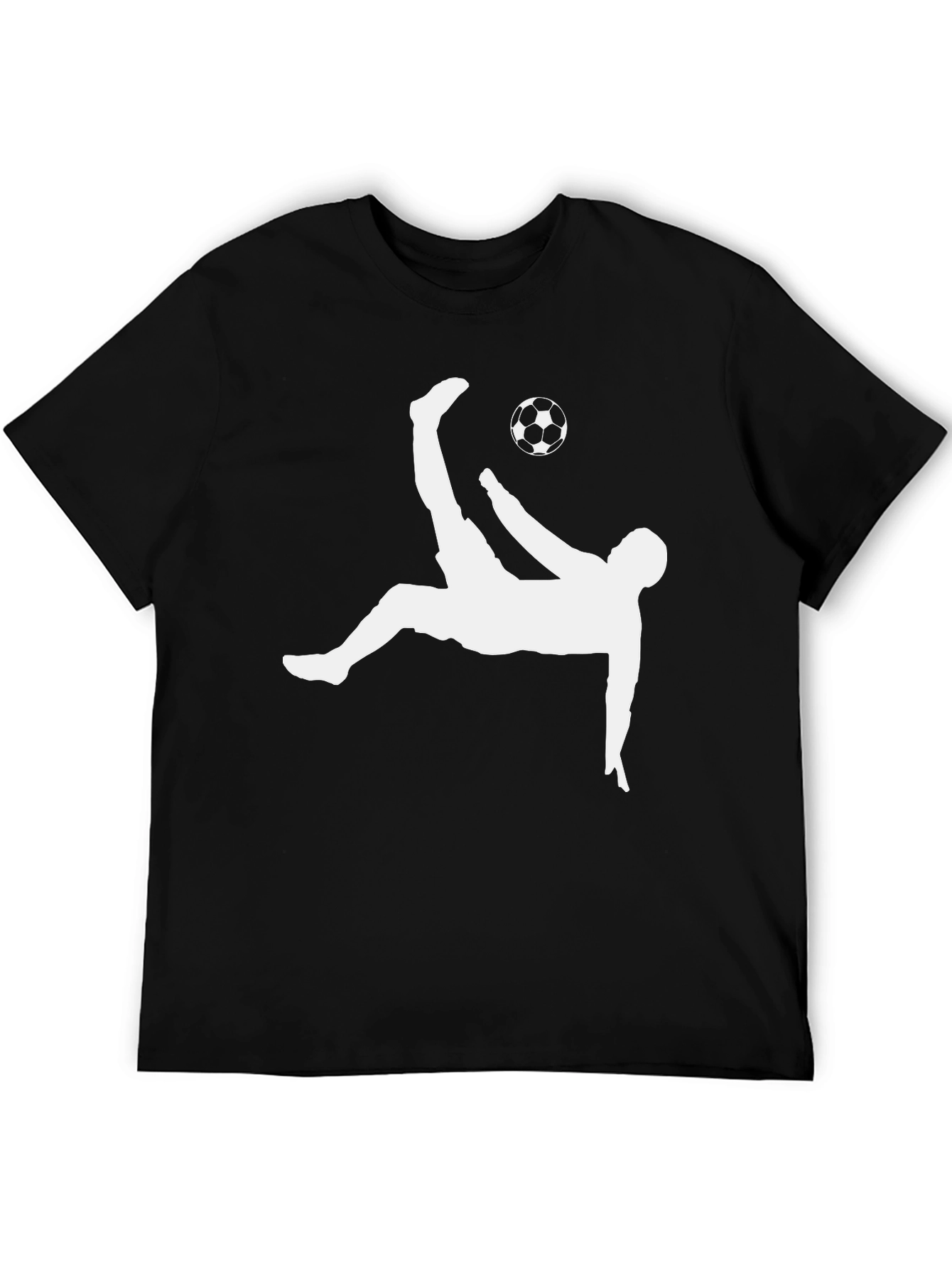 Black Soccer Bicycle Kick Graphic Tee view 5