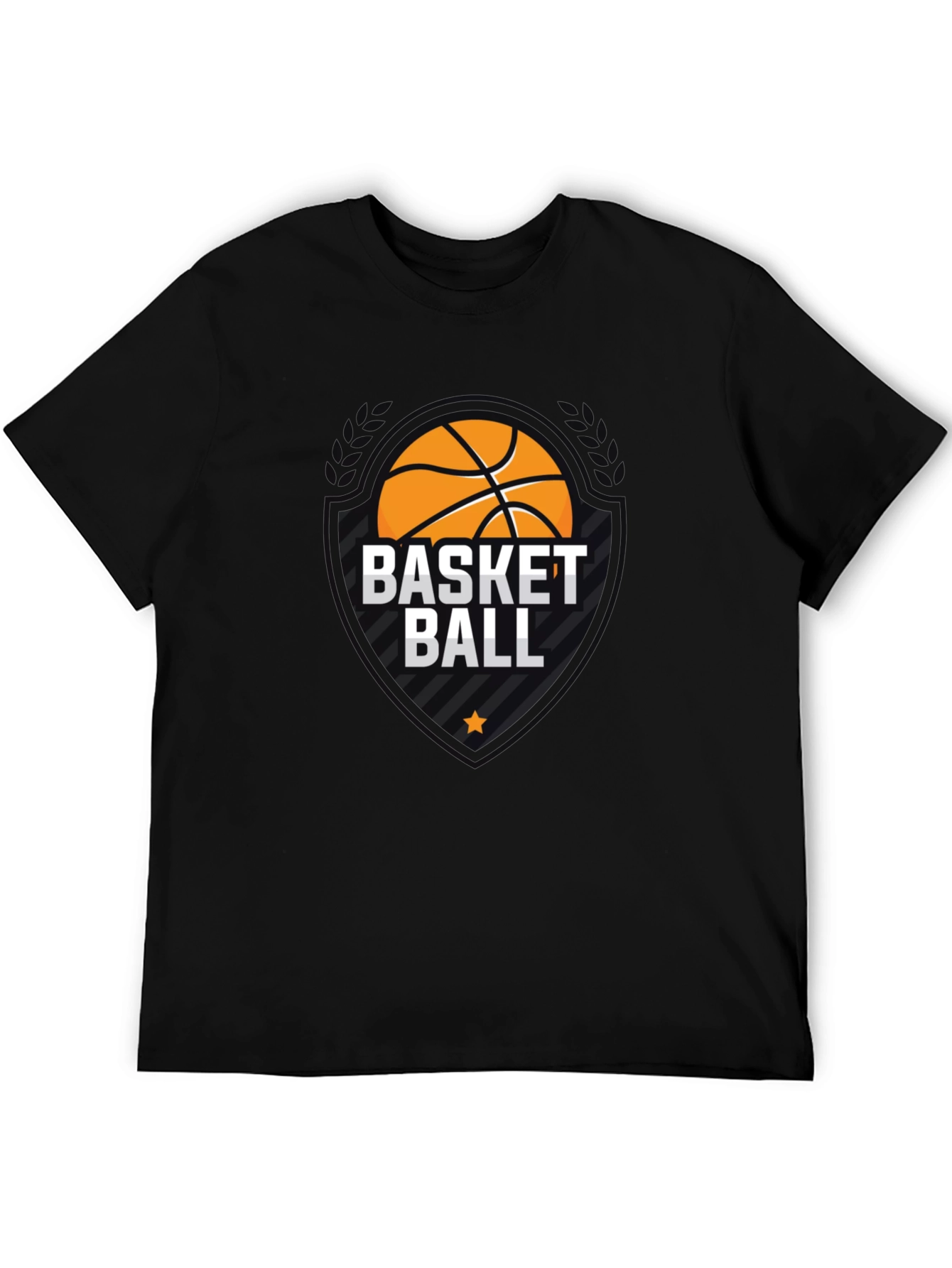Black Basketball Graphic Tee - Stylish Black T-Shirt view 5
