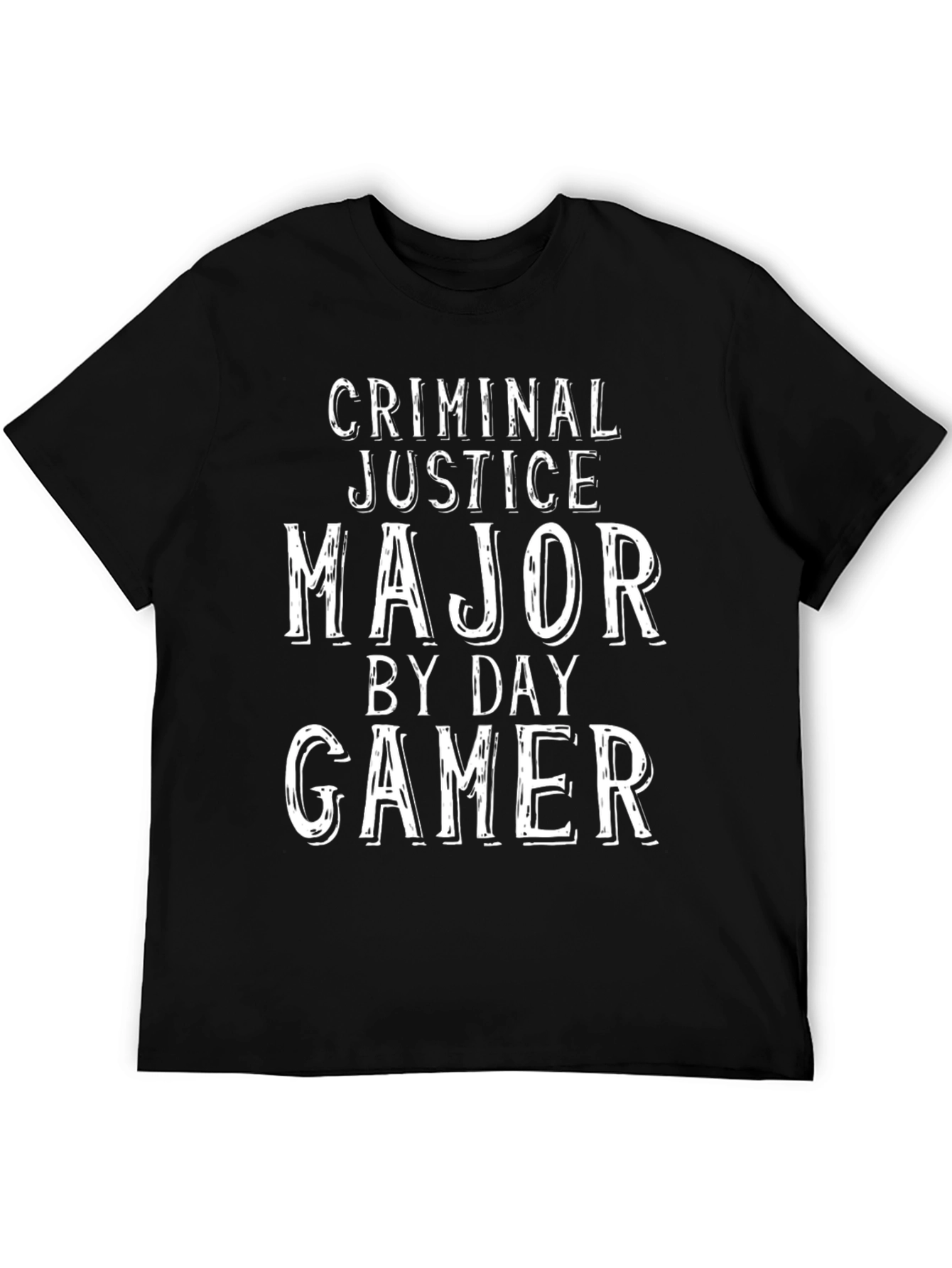 Black Criminal Justice Major Gamer Graphic Tee view 5
