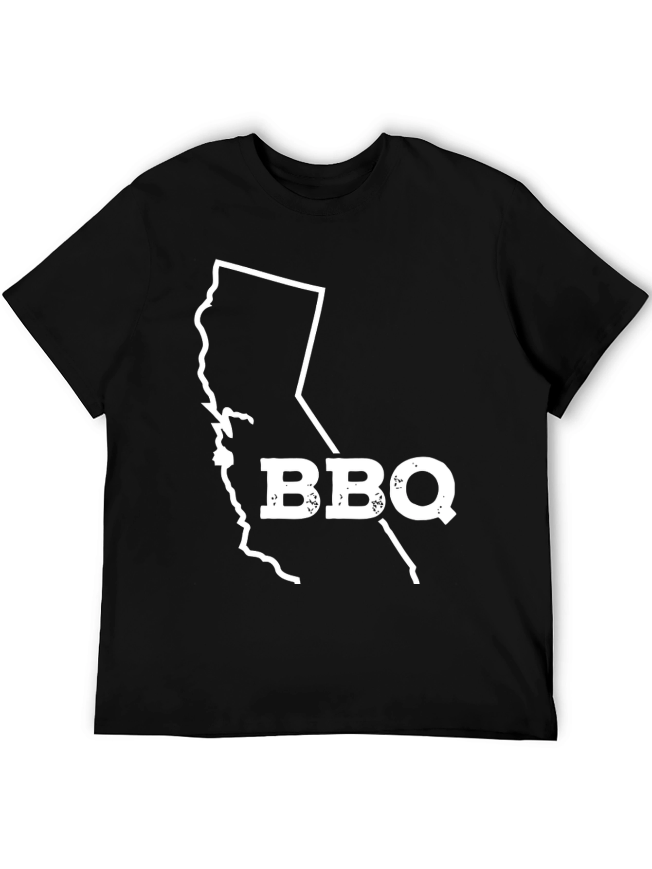 Black BBQ California State Silhouette Graphic Tee view 5