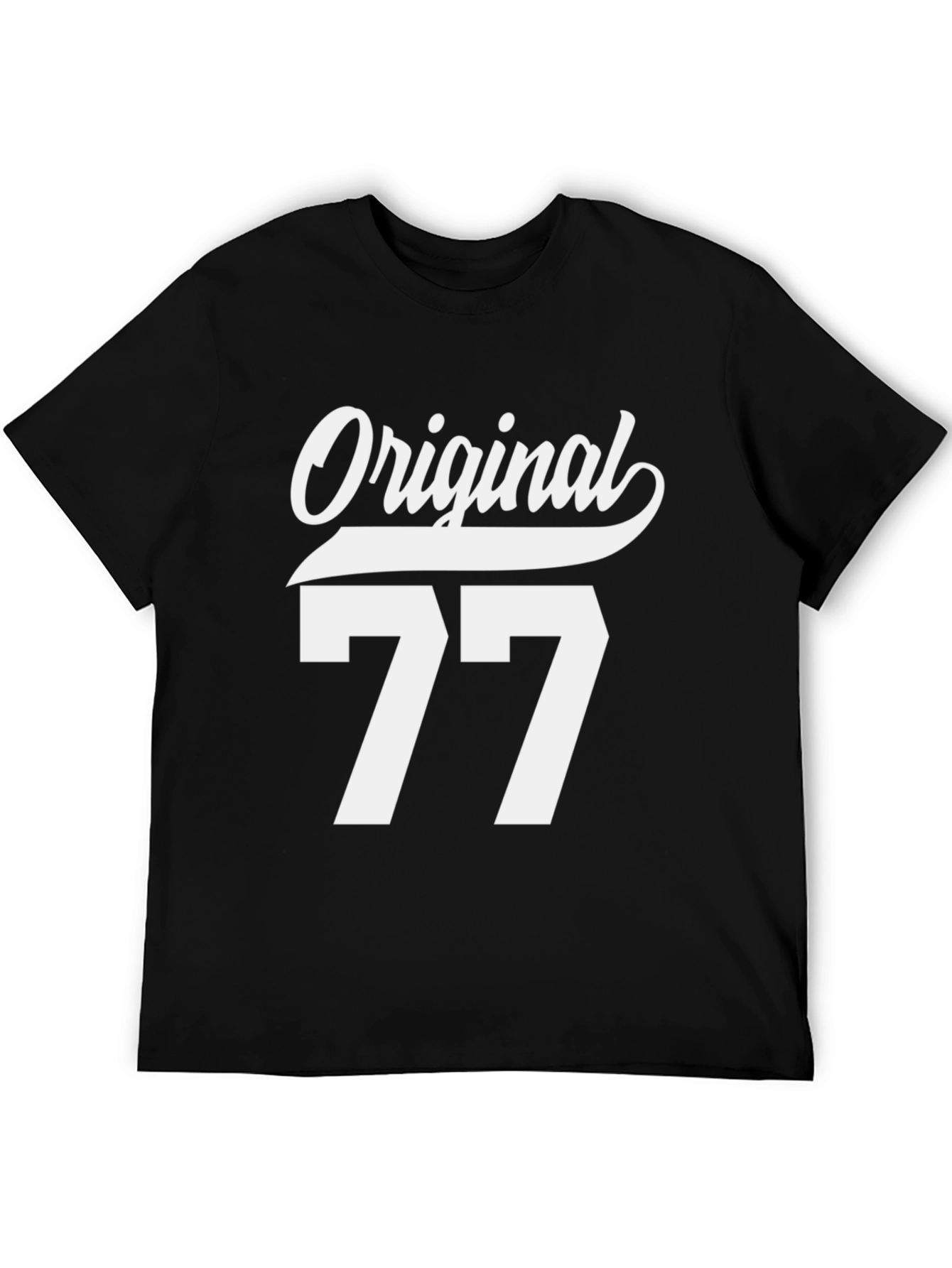 Black Original 77 Graphic Tee - Cool Retro Style view 5
