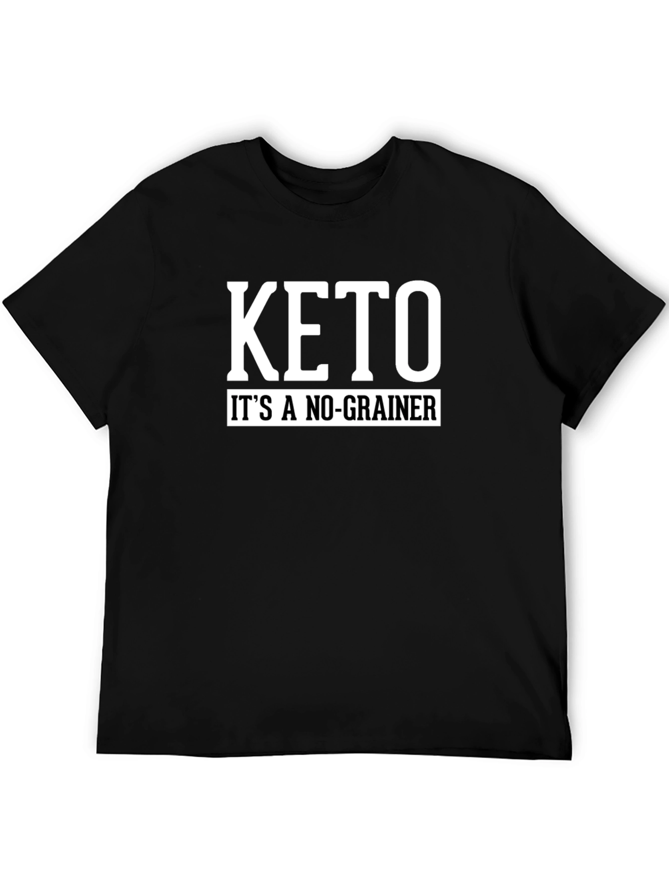 Black Keto It's A No-Grainer Black T-Shirt view 5