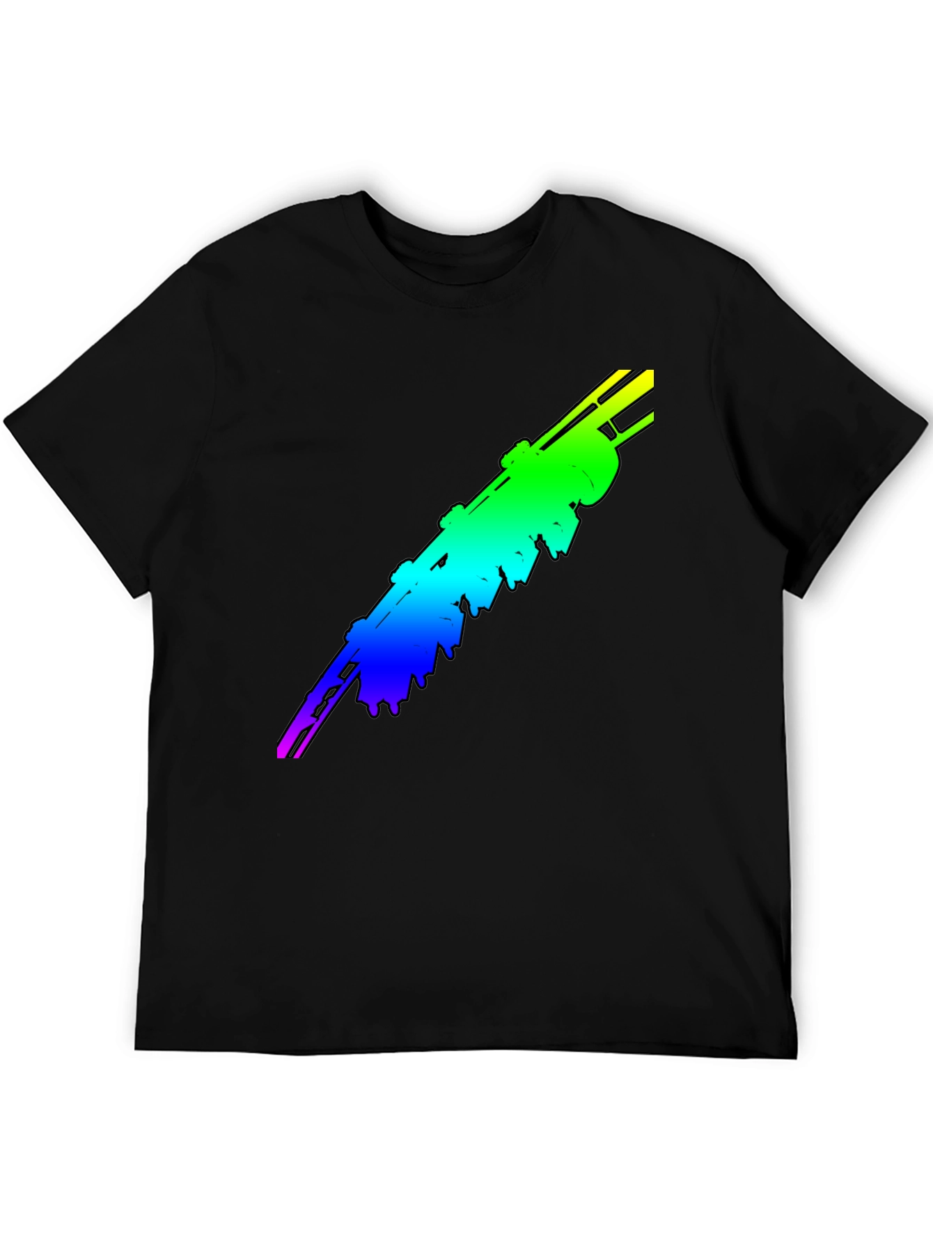 Black Rainbow Rocket T-Shirt view 5