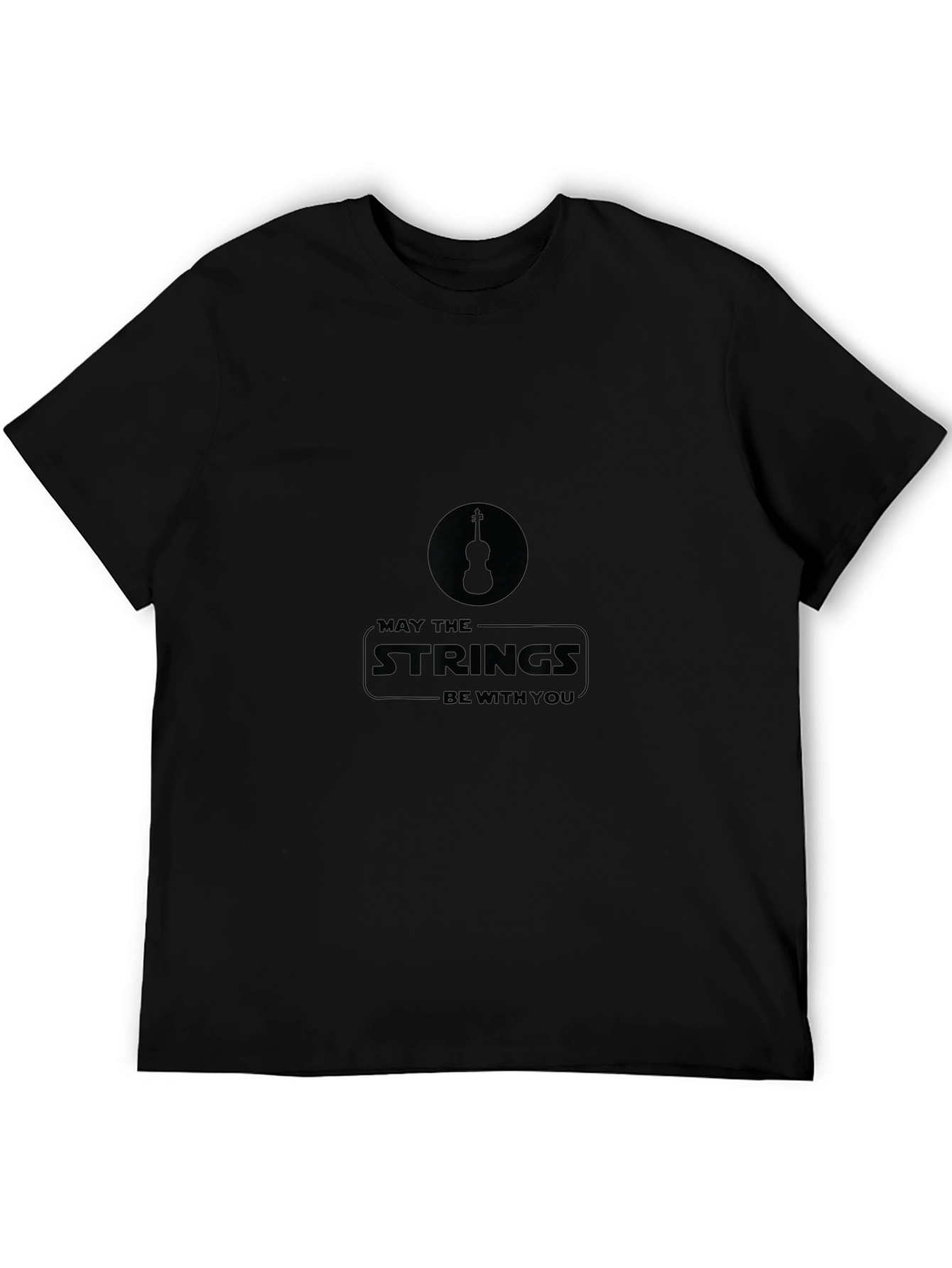 Black May The Strings Be With You Black T-Shirt view 5