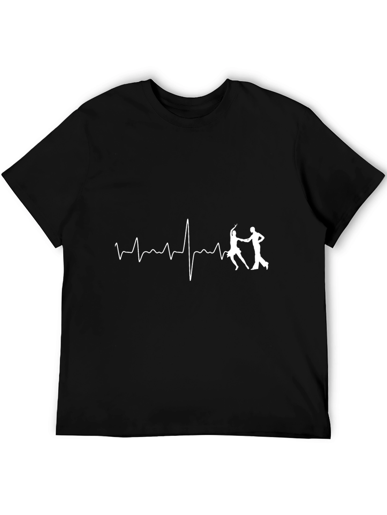 Black Dance Heartbeat T-Shirt - Black Graphic Tee view 5