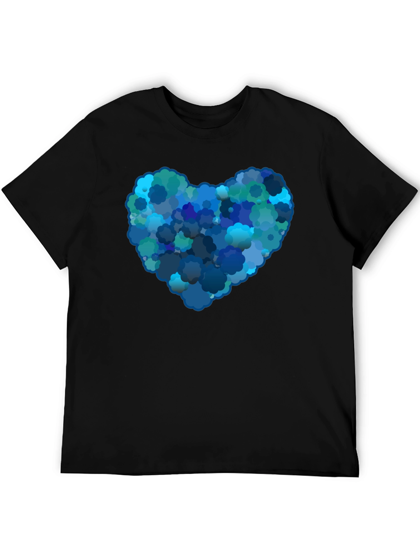 Black Cloud Heart Graphic Black T-Shirt view 5