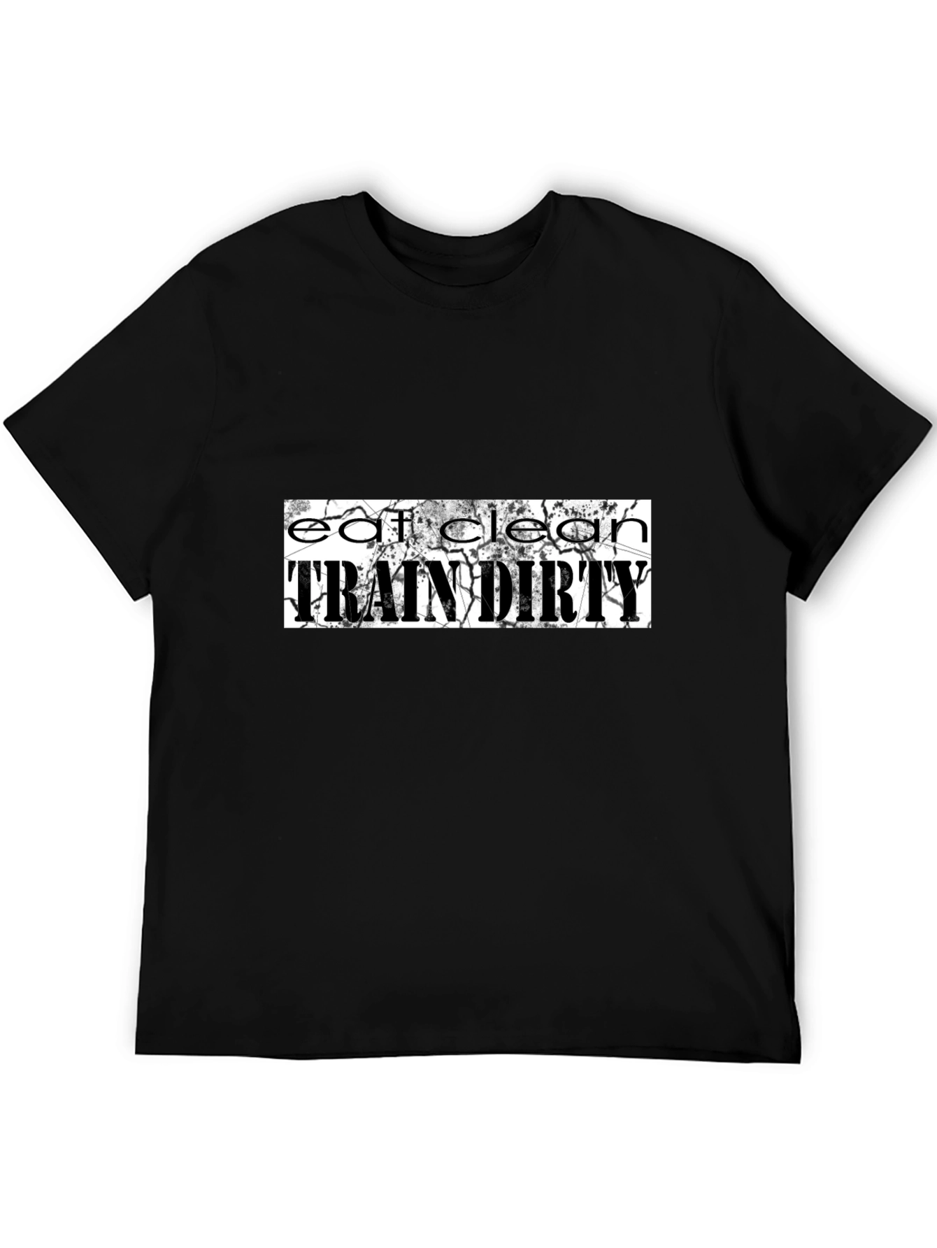 Black Eat Clean, Train Dirty Graphic Tee view 5