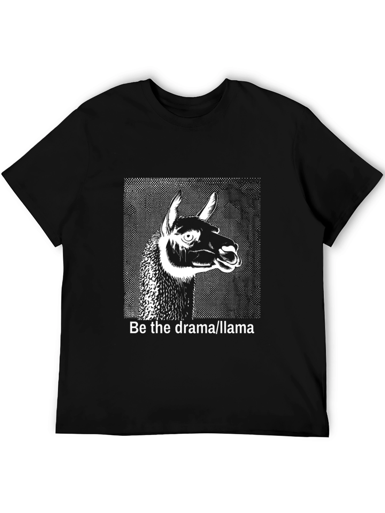 Black Be the Drama Llama Graphic T-Shirt view 5
