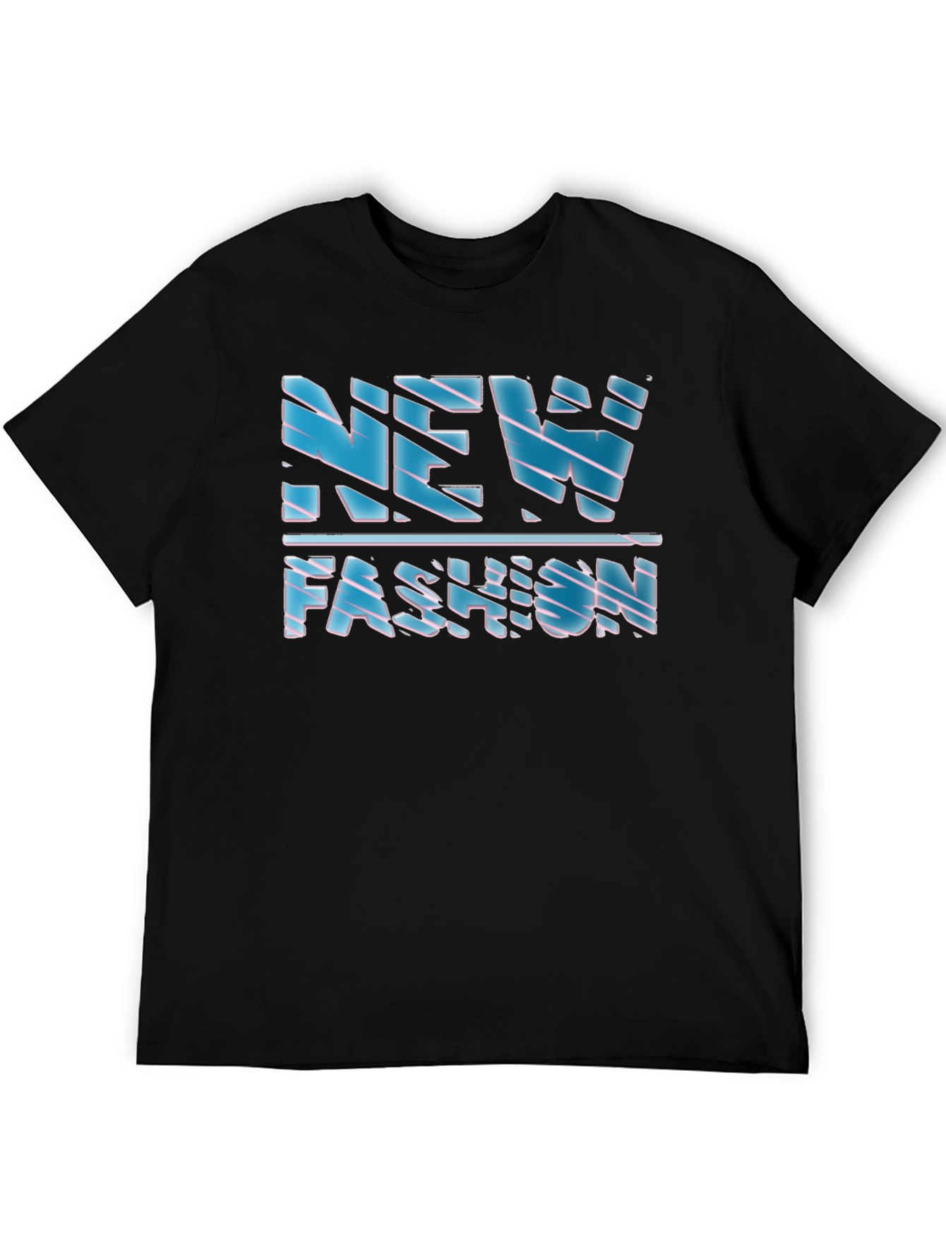 Black New Fashion Graphic Print Black T-Shirt view 5